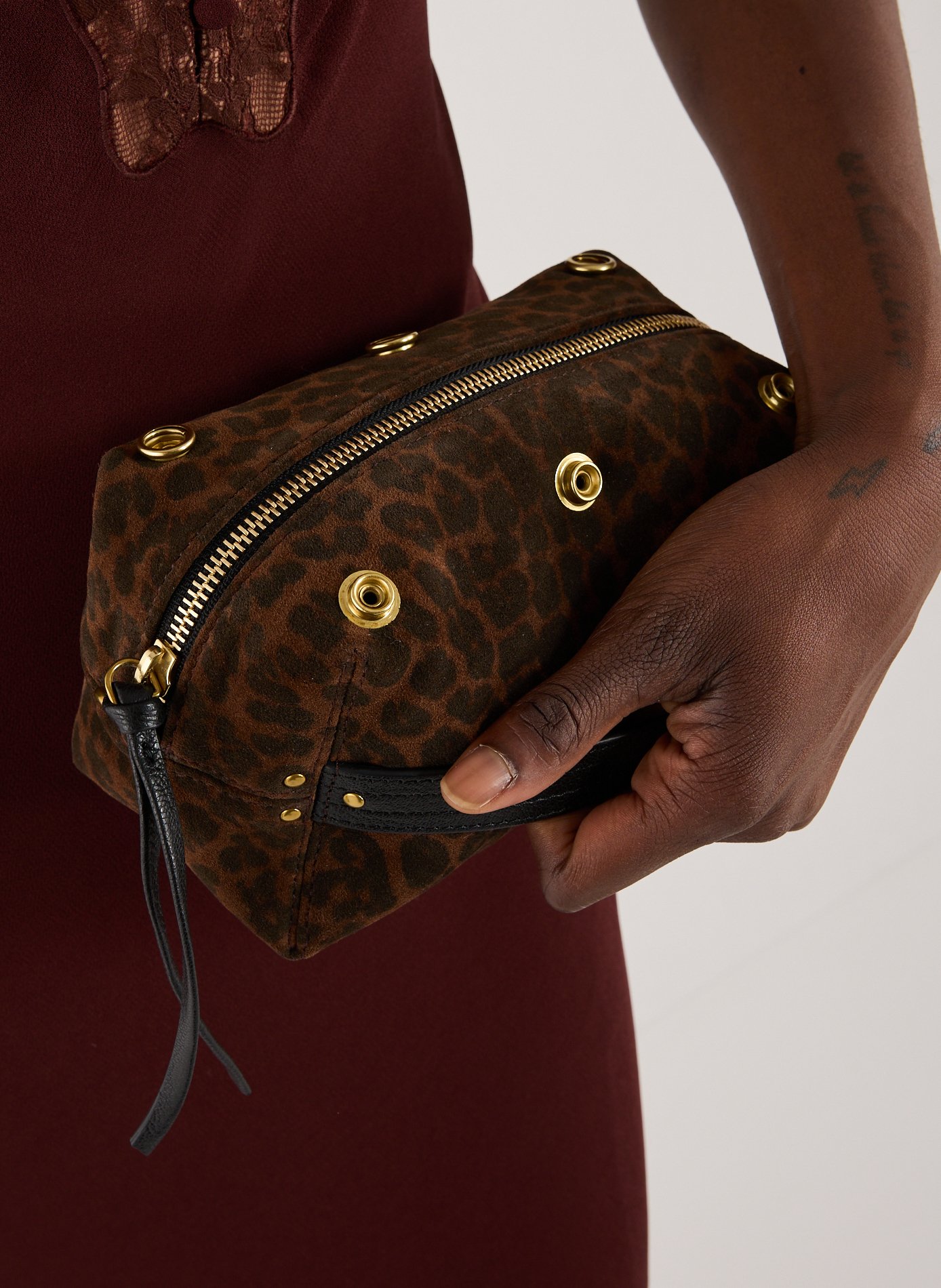 Lucky leather clutch JÉRÔME DREYFUSS Multicolour