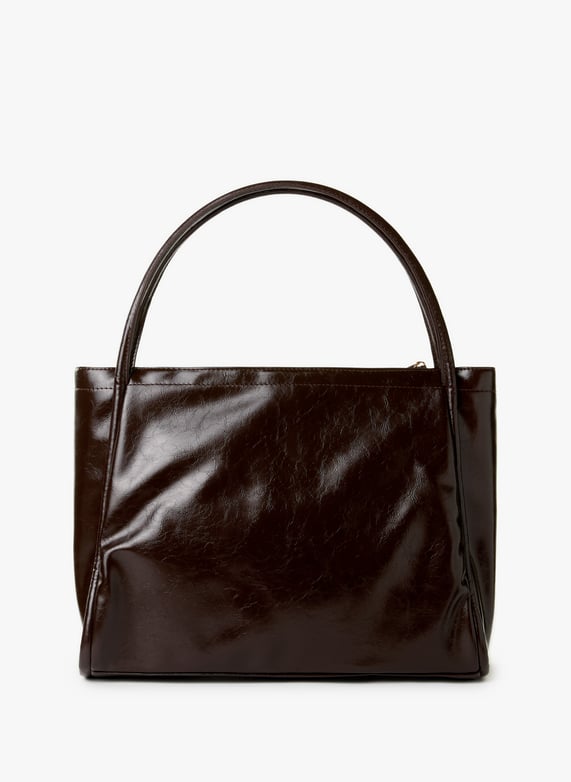 Sac cabas craquelé | Marron by AU PRINTEMPS PARIS Sac cabas craquelé Marron