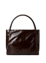 Sac cabas craquelé | Marron by AU PRINTEMPS PARIS AU PRINTEMPS PARIS Sac cabas craquelé | Marron