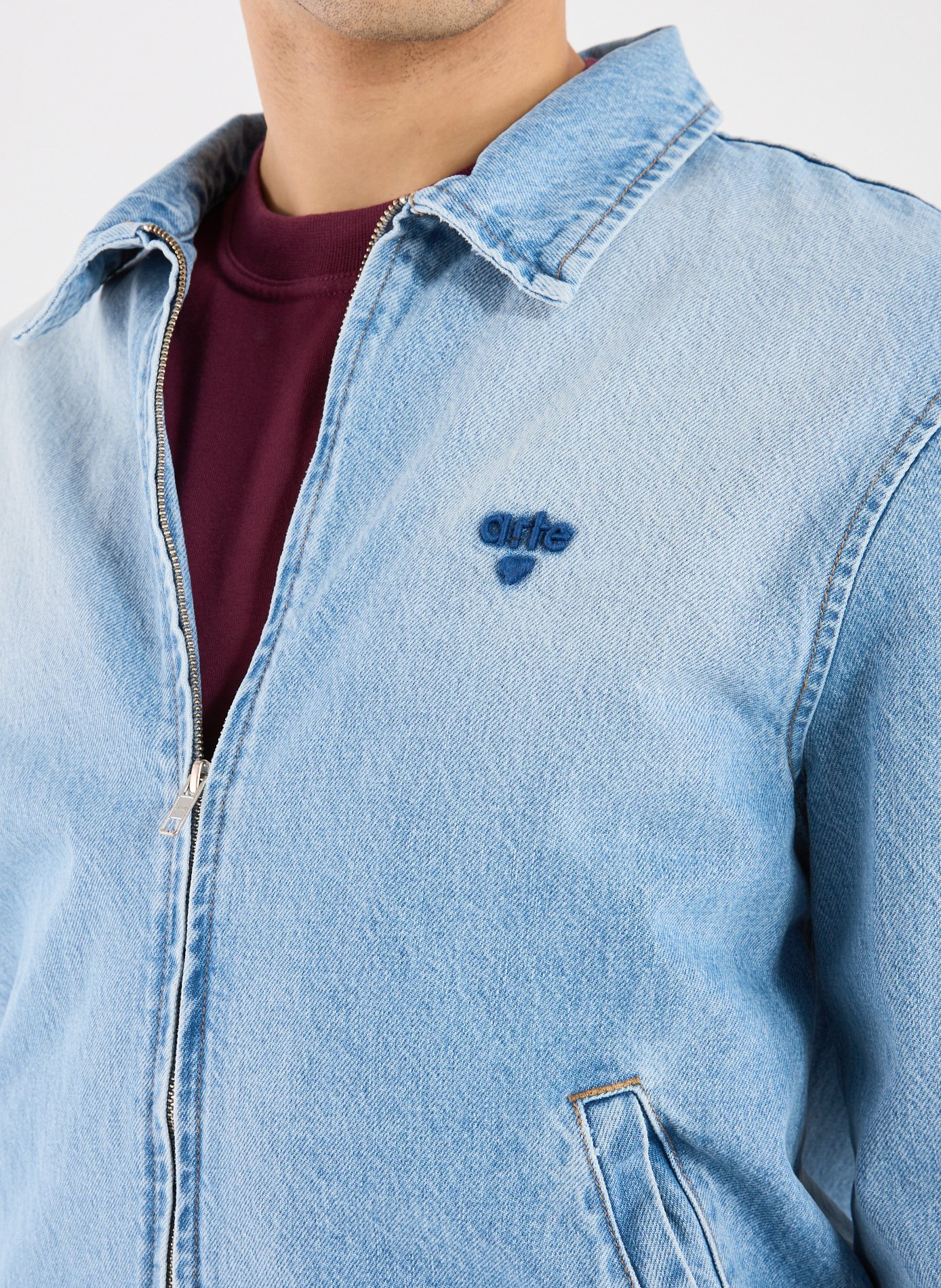 Oversized jacket with a classic cotton collar ARTE ANTWERP Blue