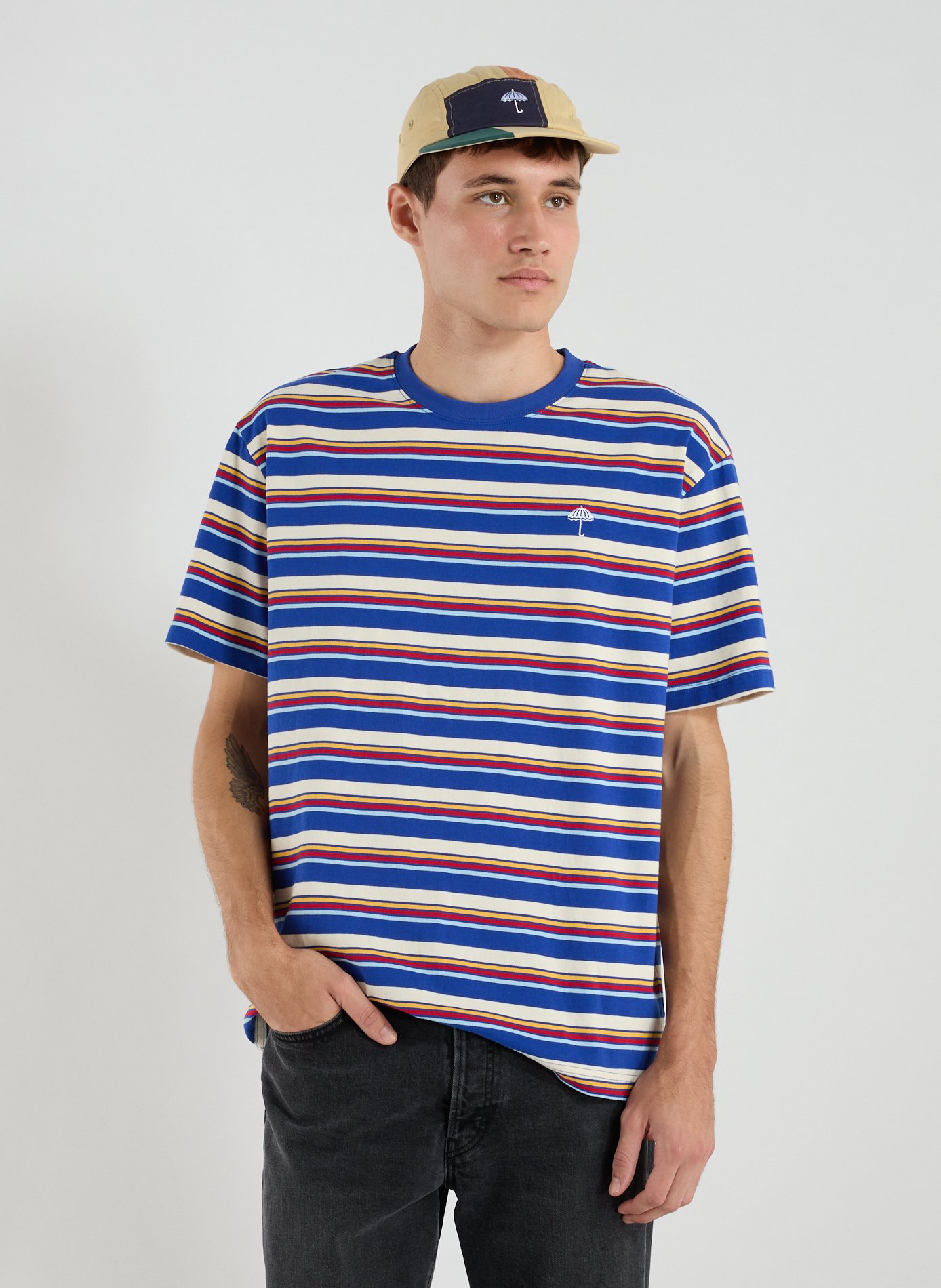 HELAS CAPS T-shirt en coton Bleu