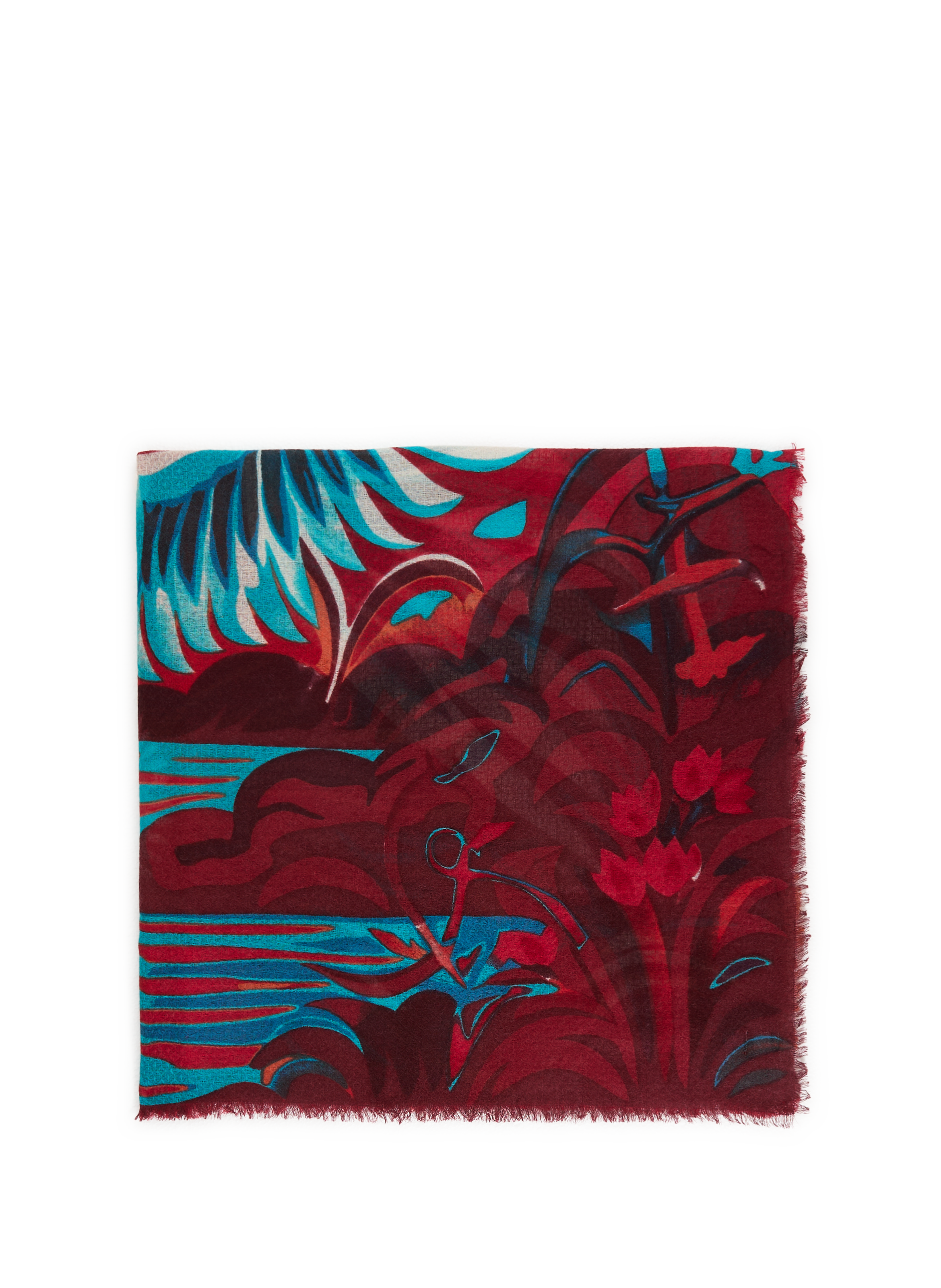 PETRUSSE Echarpe Isadora en laine et soie  Rouge