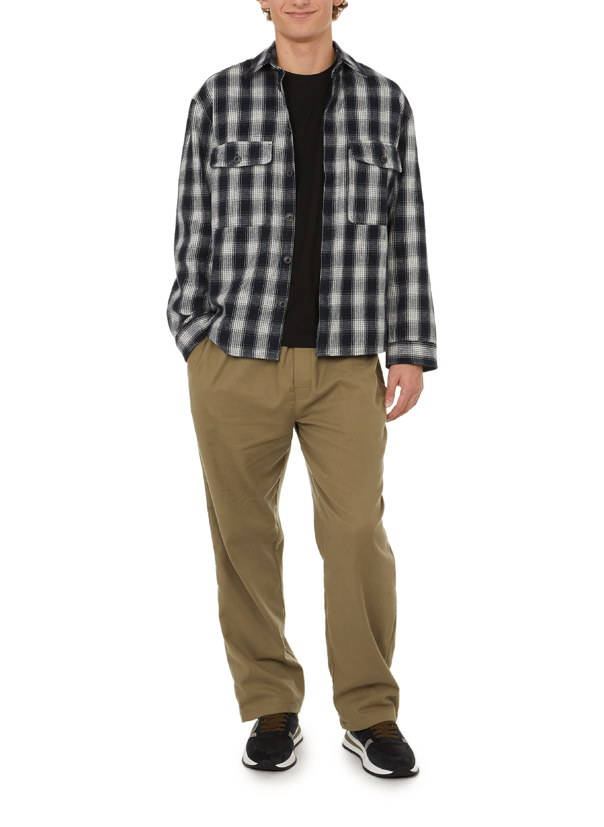 Cotton T-shirt SELECTED Black