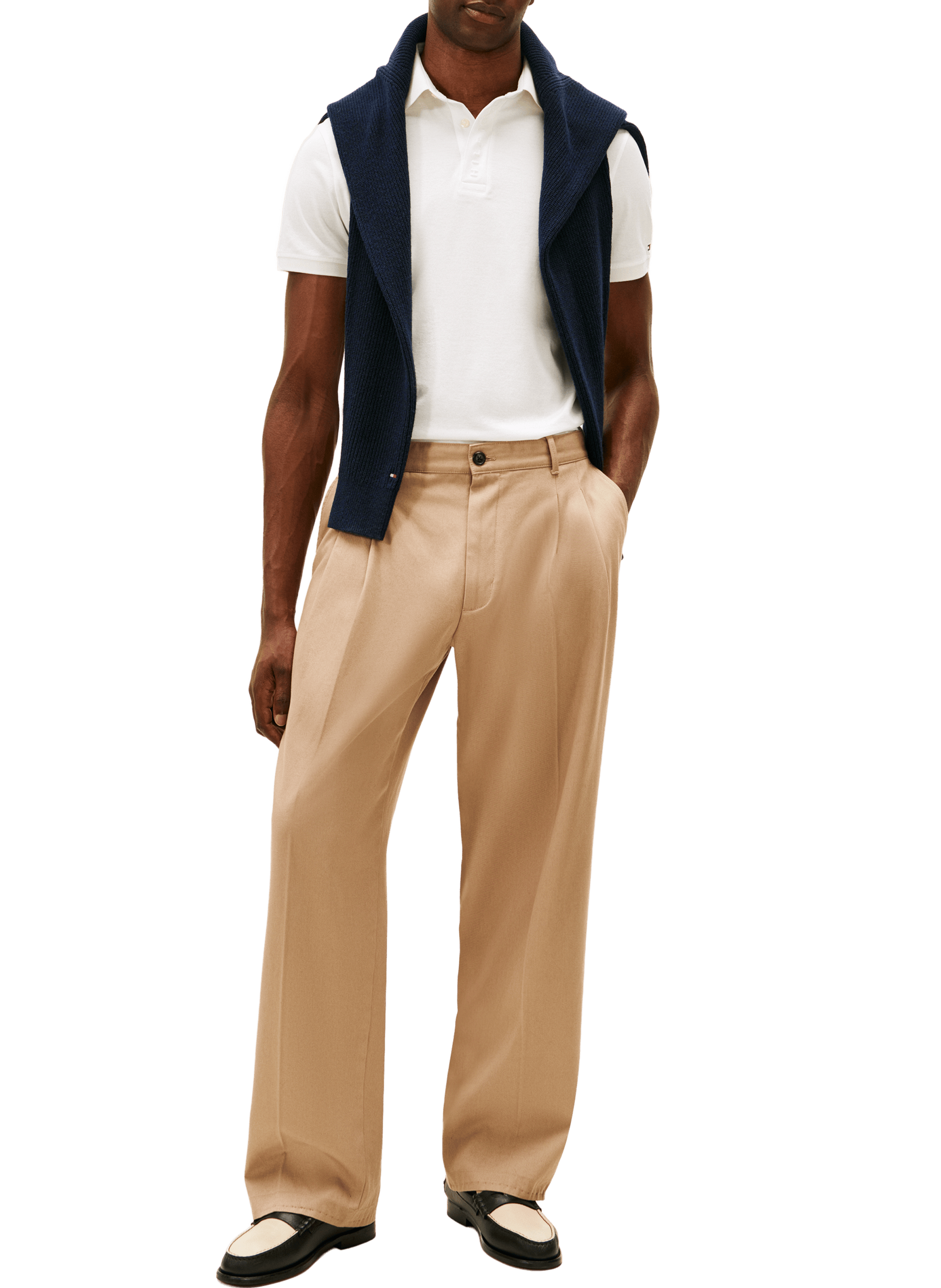 Polo manches courtes en coton TOMMY HILFIGER Blanc