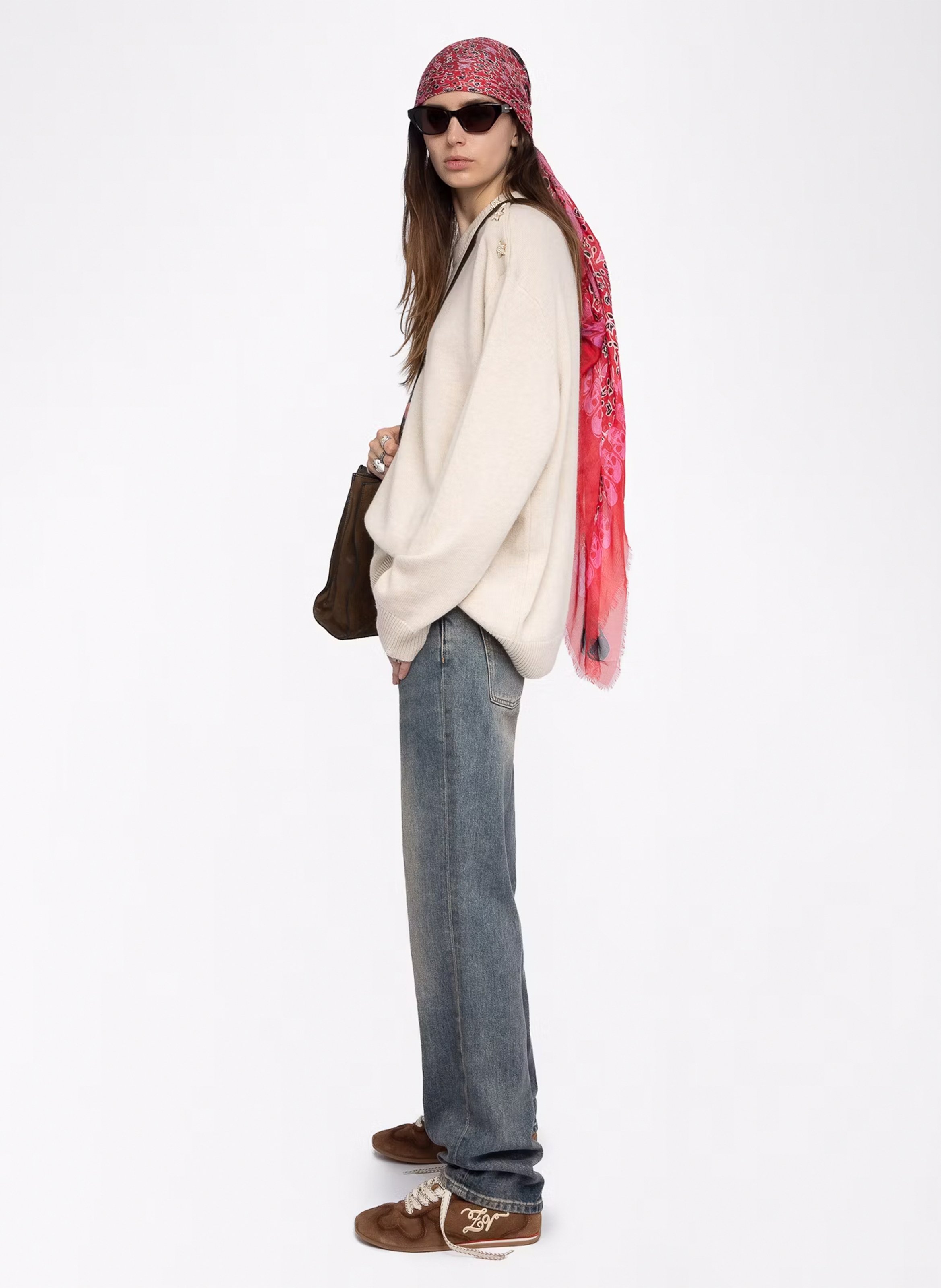 Pull col rond en laine mélangée swyna ZADIG&VOLTAIRE Beige