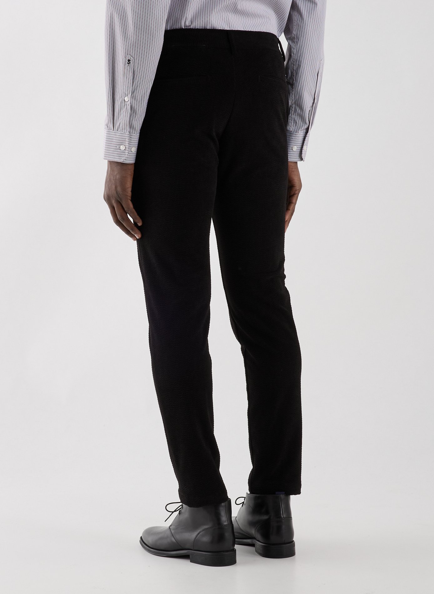 Straight corduroy trousers STRELLSON Black