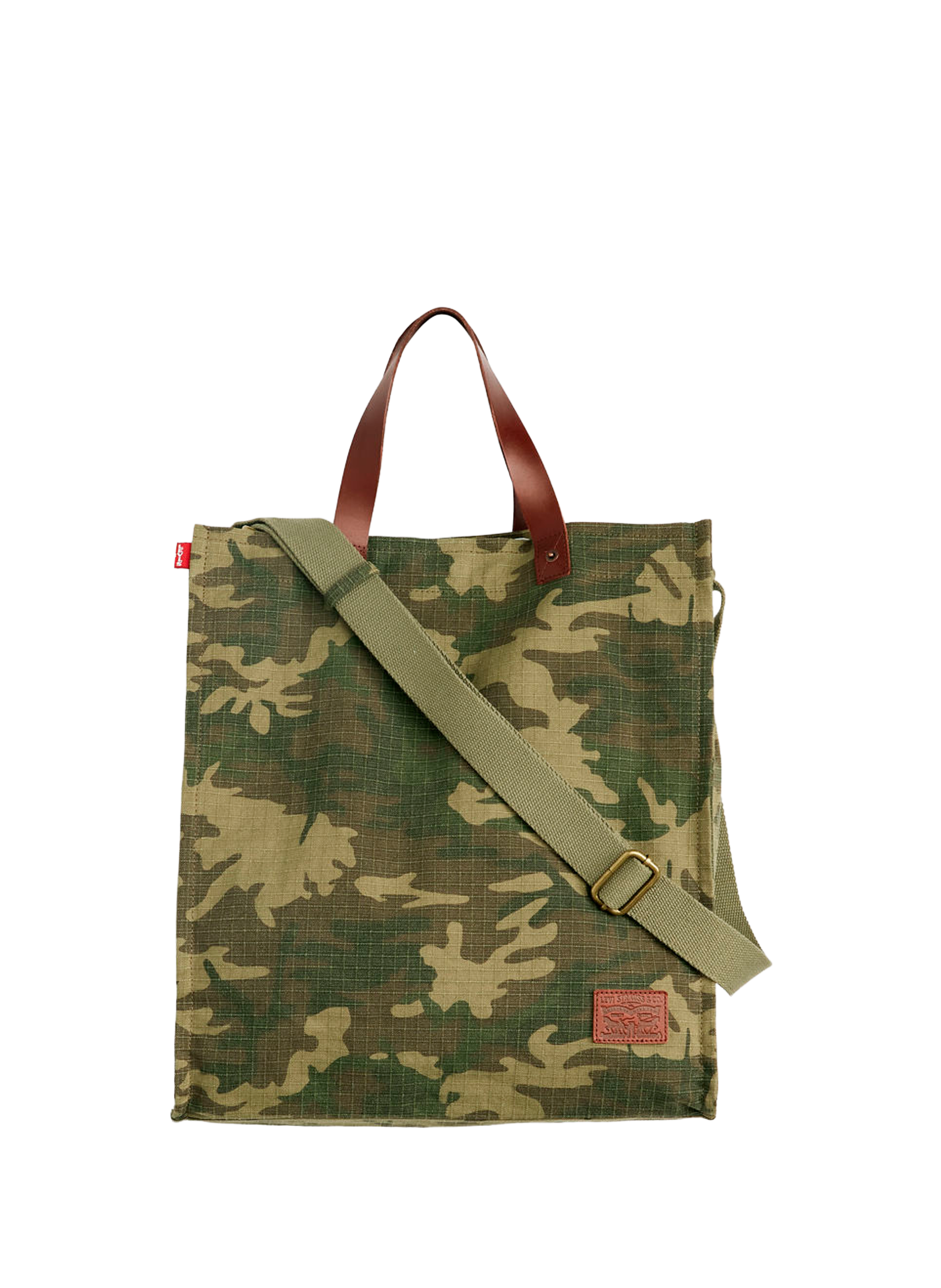 Tote bag à motif camouflage en coton LEVIS ACCESSOIRES Green