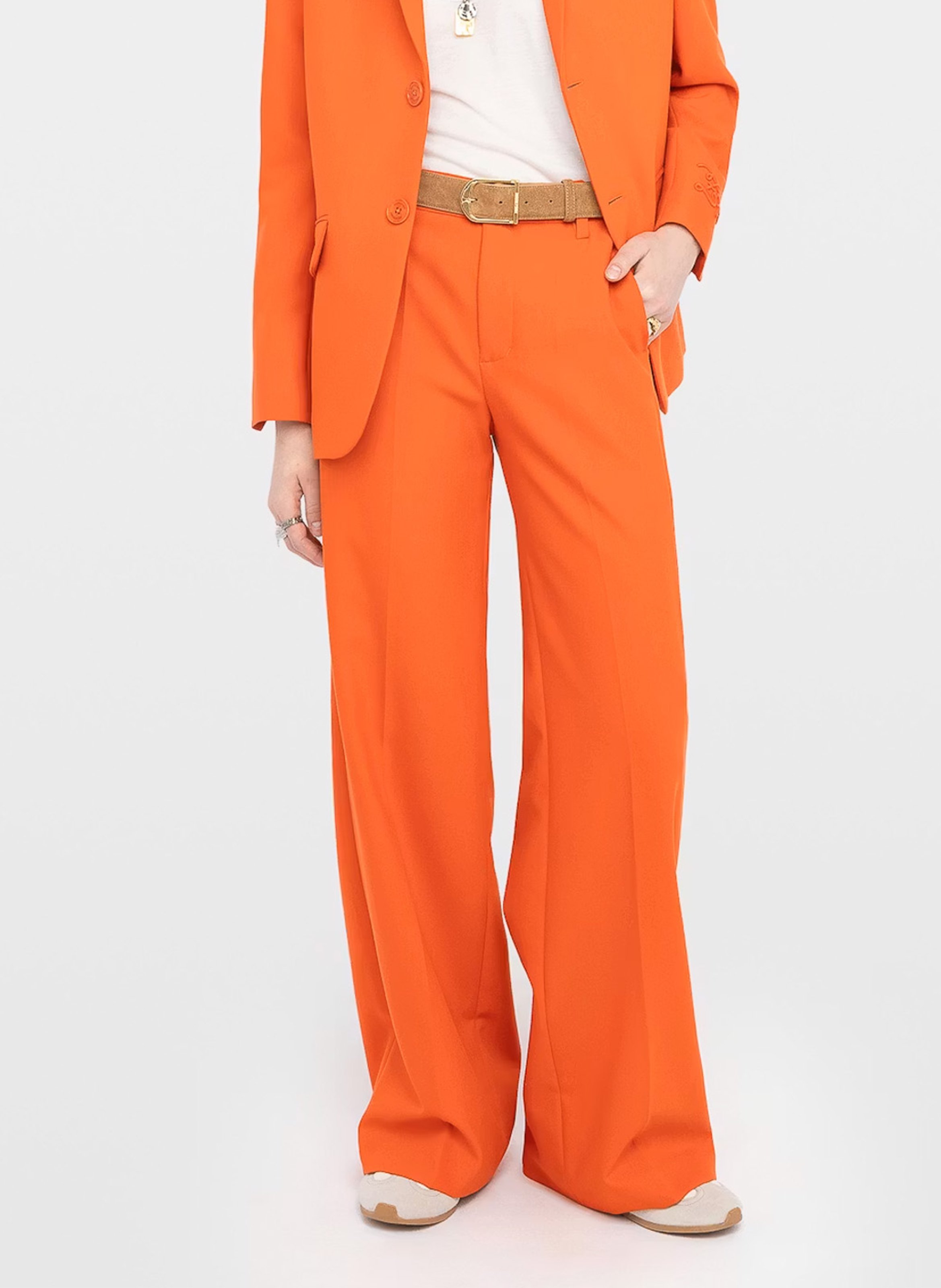 Pantalon droit taille haute panol ZADIG&VOLTAIRE Orange