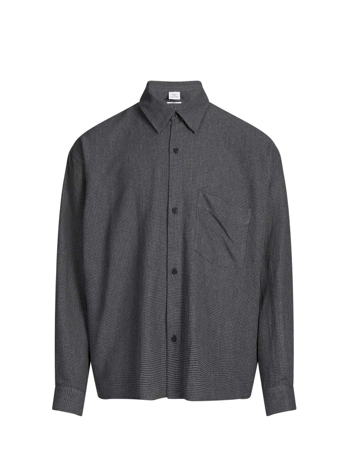 Shirt with classic plaid collar WON HUNDRED Grey