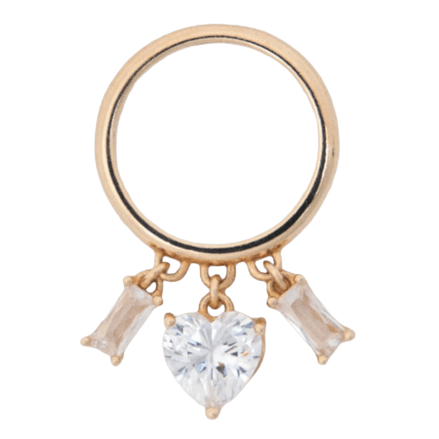 Bague à strass en laiton MAJE Doré