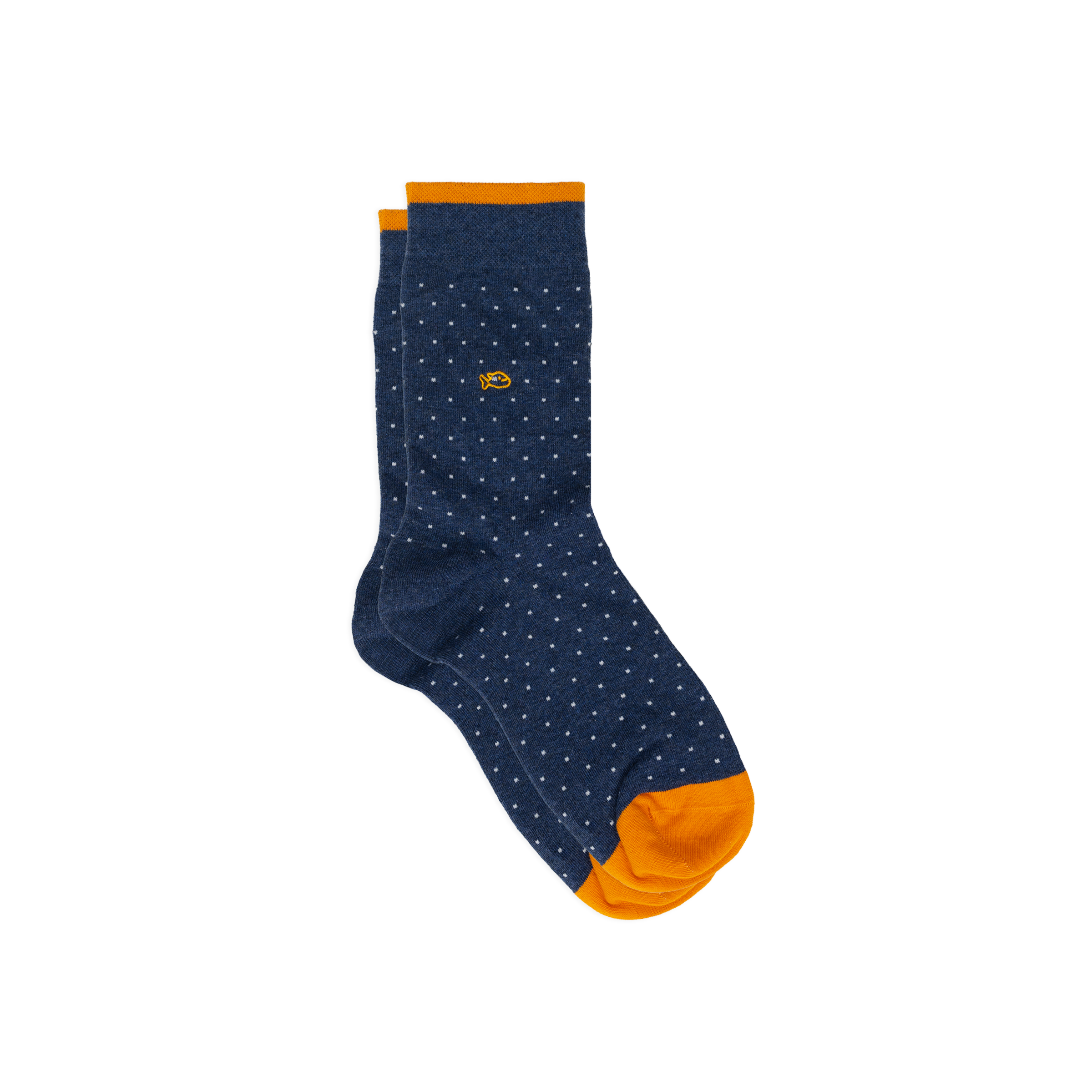 Chaussettes en coton peigné à pois BILLYBELT Bleu