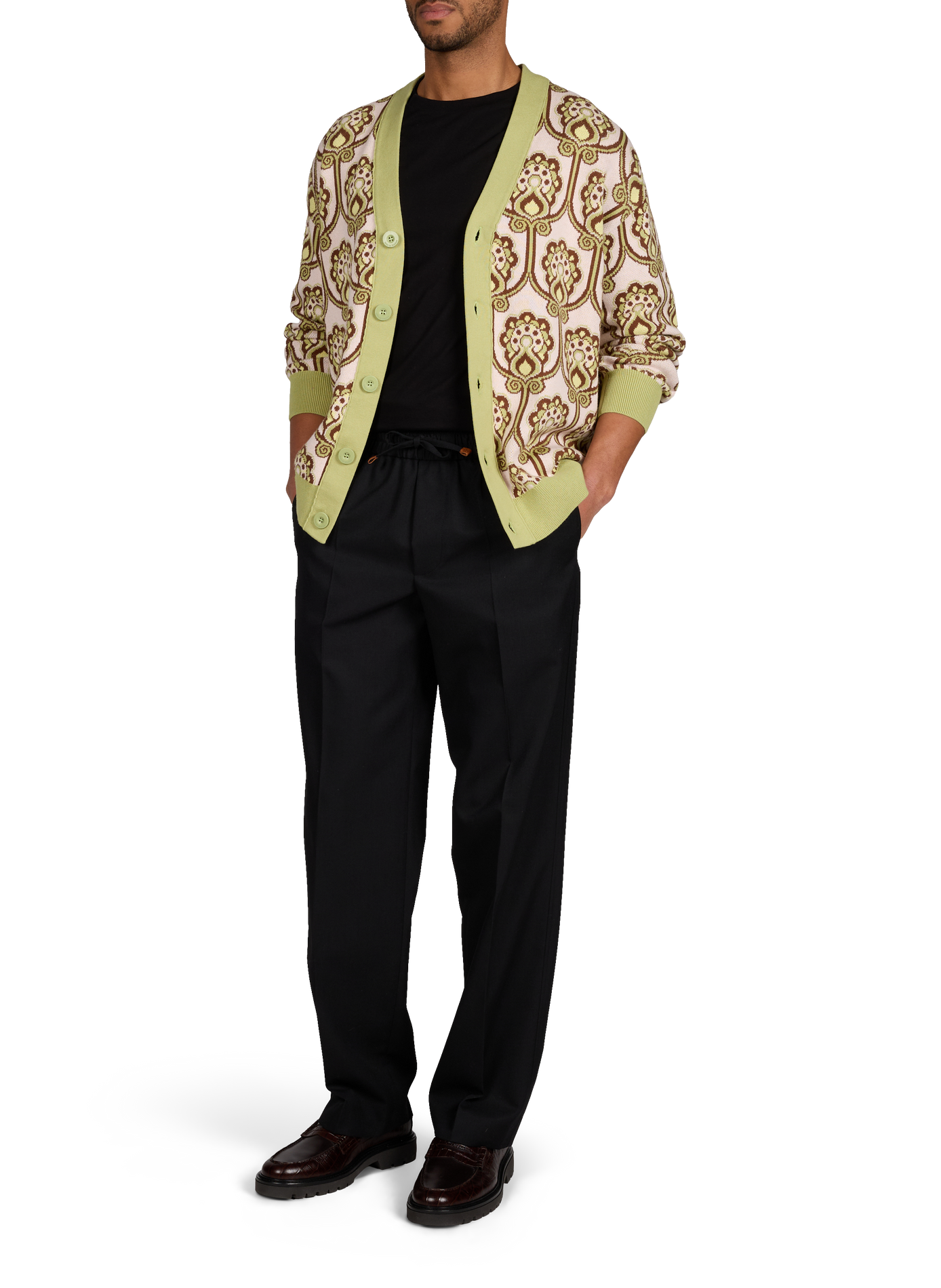 Cotton patterned cardigan DROLE DE MONSIEUR Pink