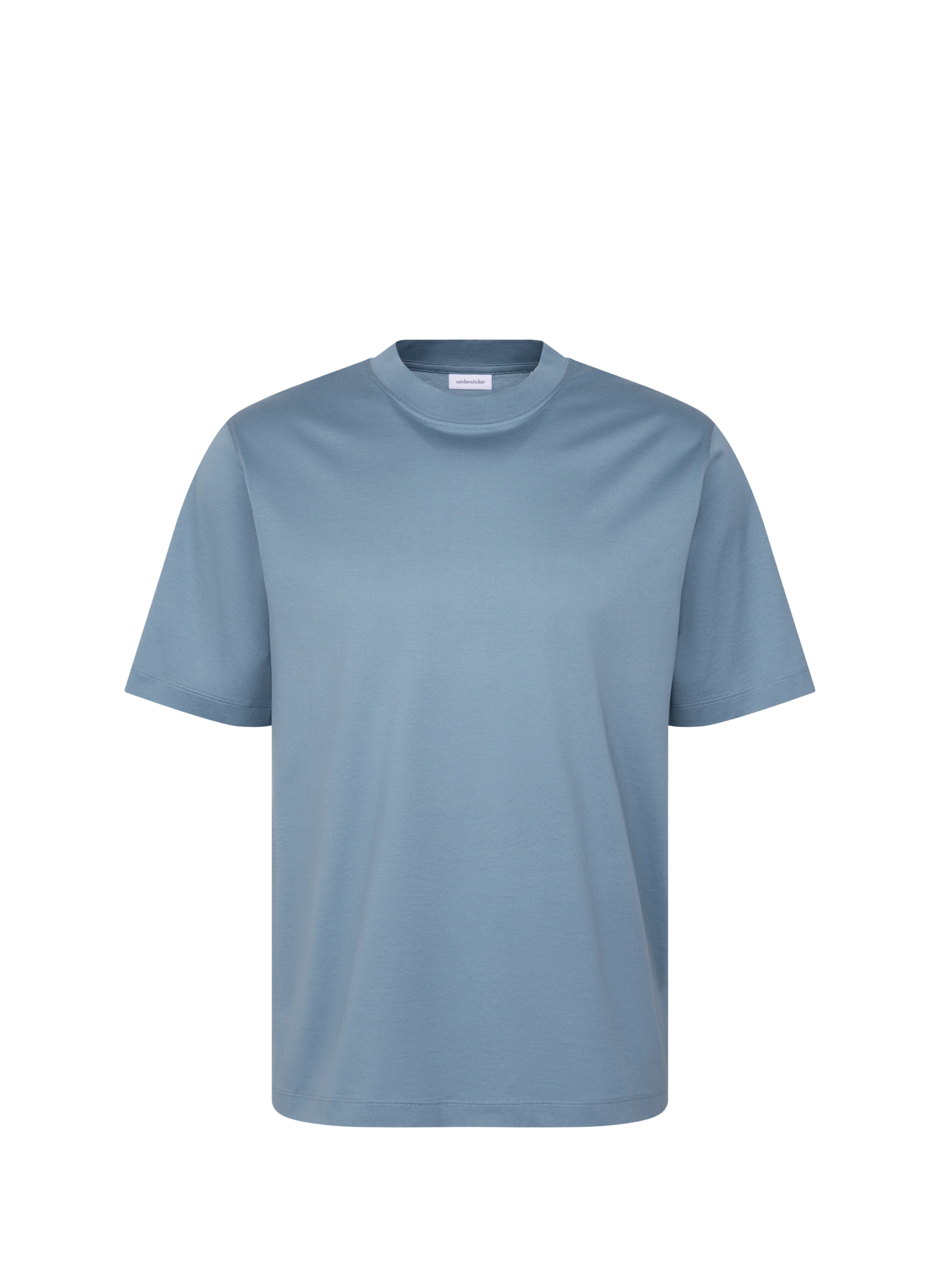 T-shirt uni à col rond en coton mélangé SEIDENSTICKER Vert