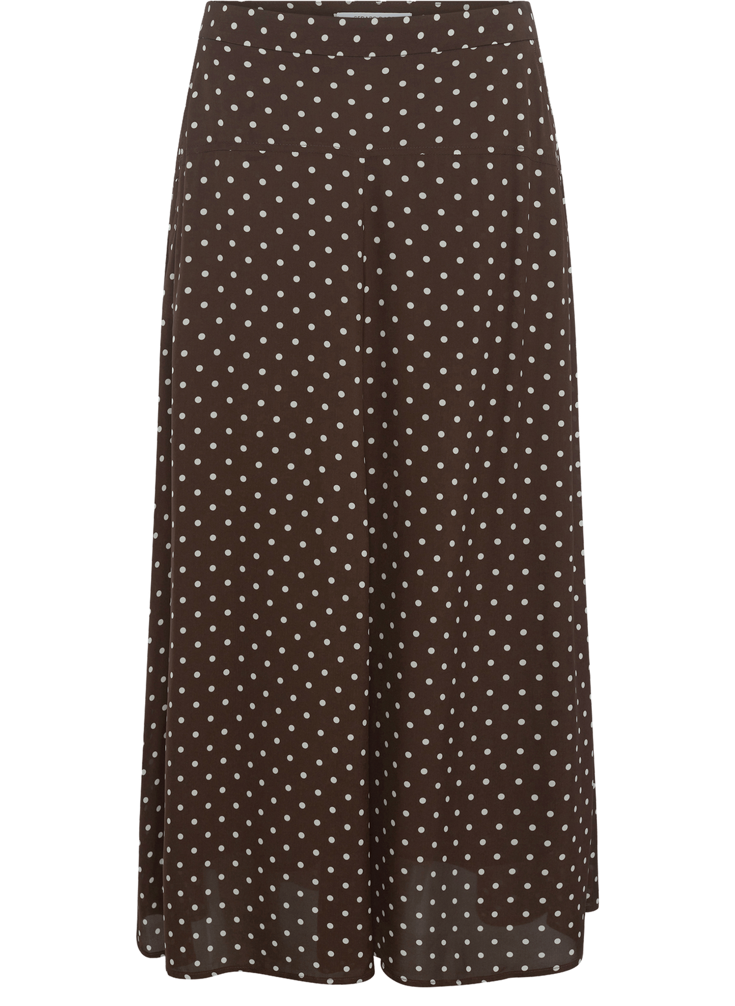 Jupe midi à pois - jihan GERARD DAREL Marron