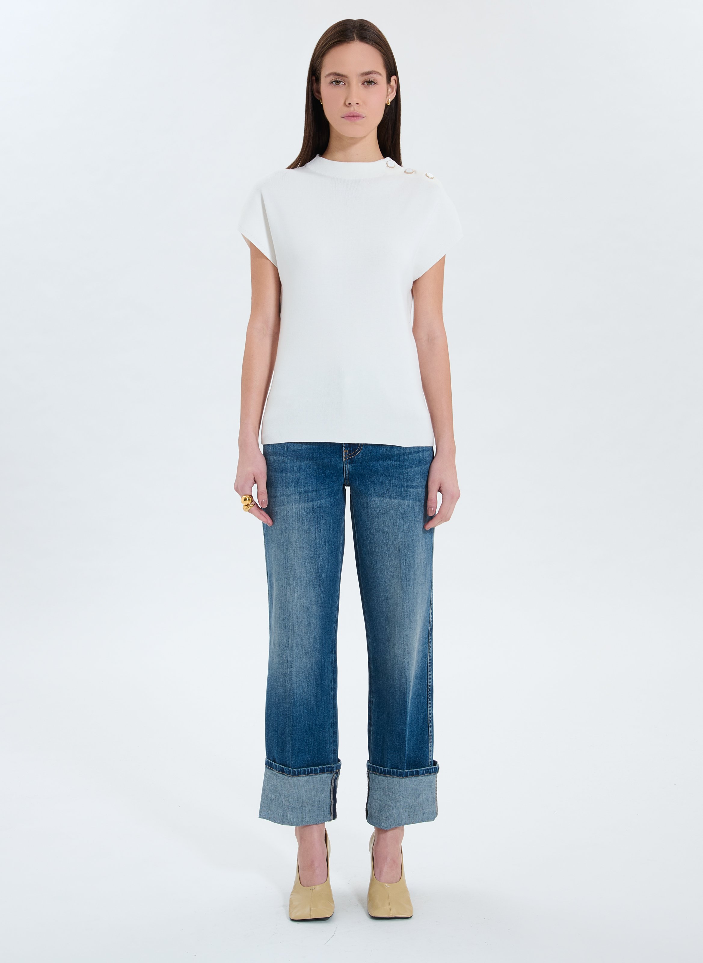 Pull  nigella ZAPA Blanc