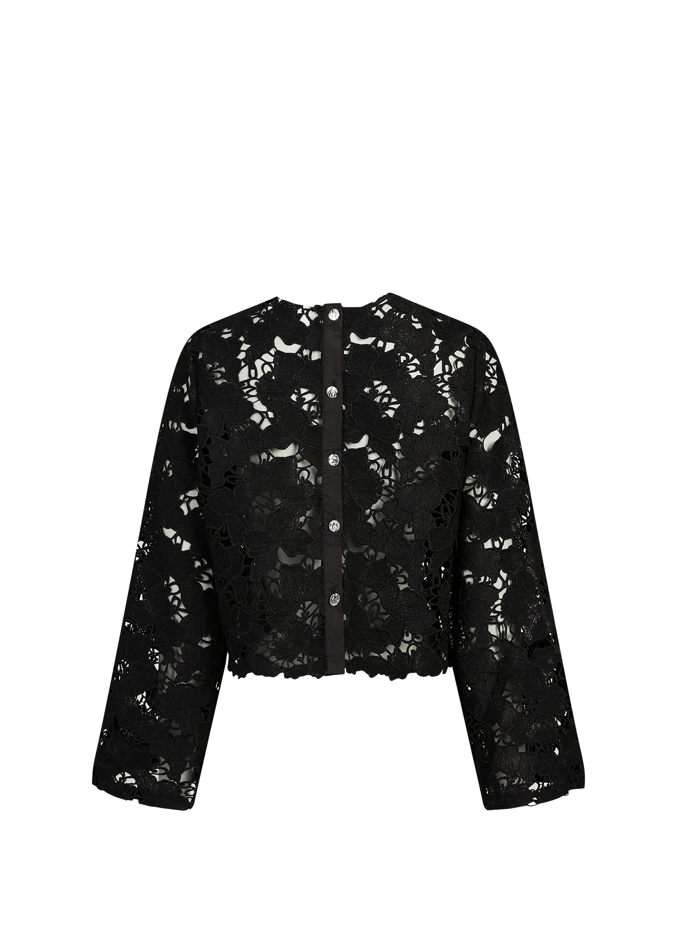 Long-sleeve lace top VILA Black