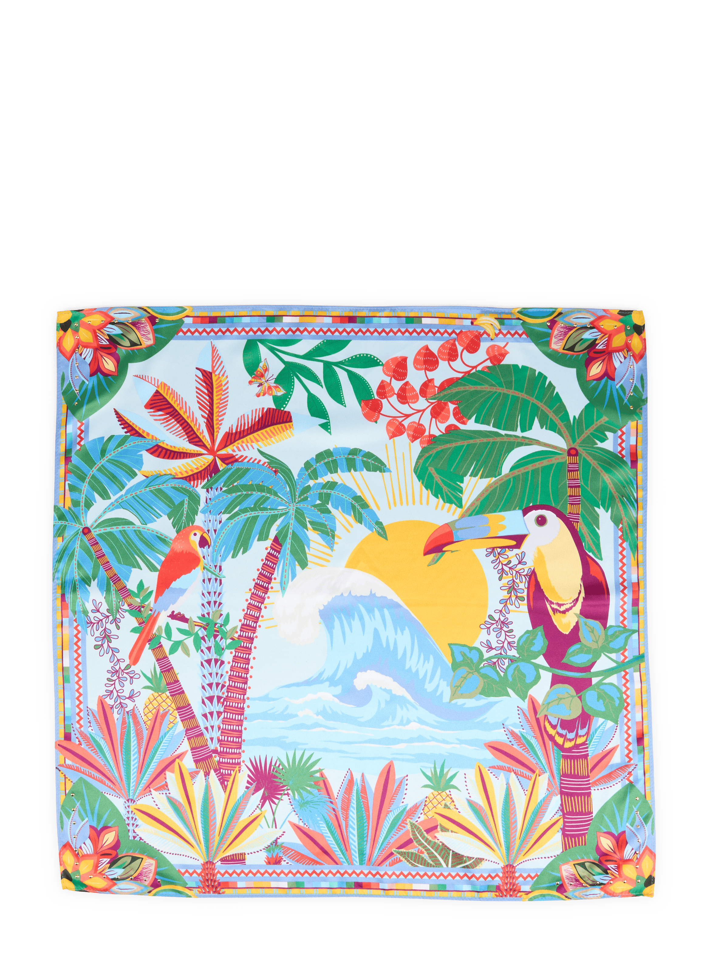 Foulard imprimé Hawaï WILD Bleu