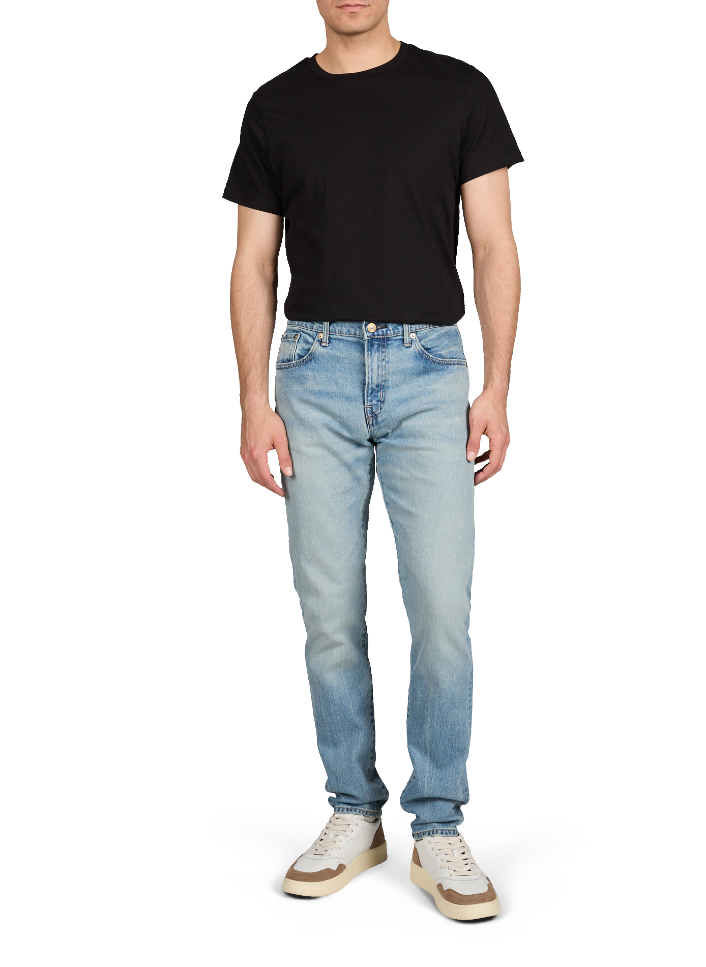 Five-pocket cotton blend jeans EDWIN Blue