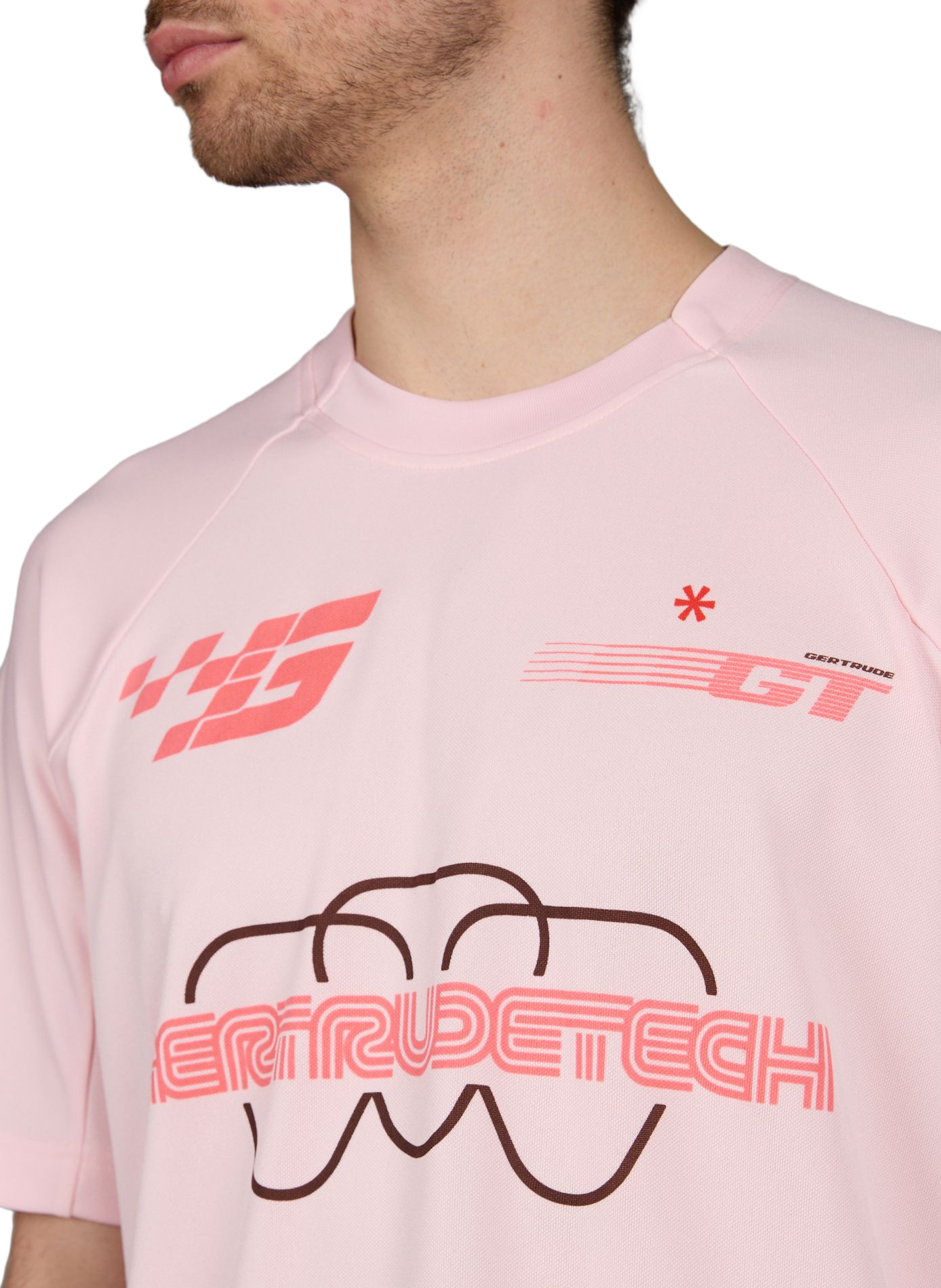 T-shirt ample sérigraphié GERTRUDE ET GASTON Rose