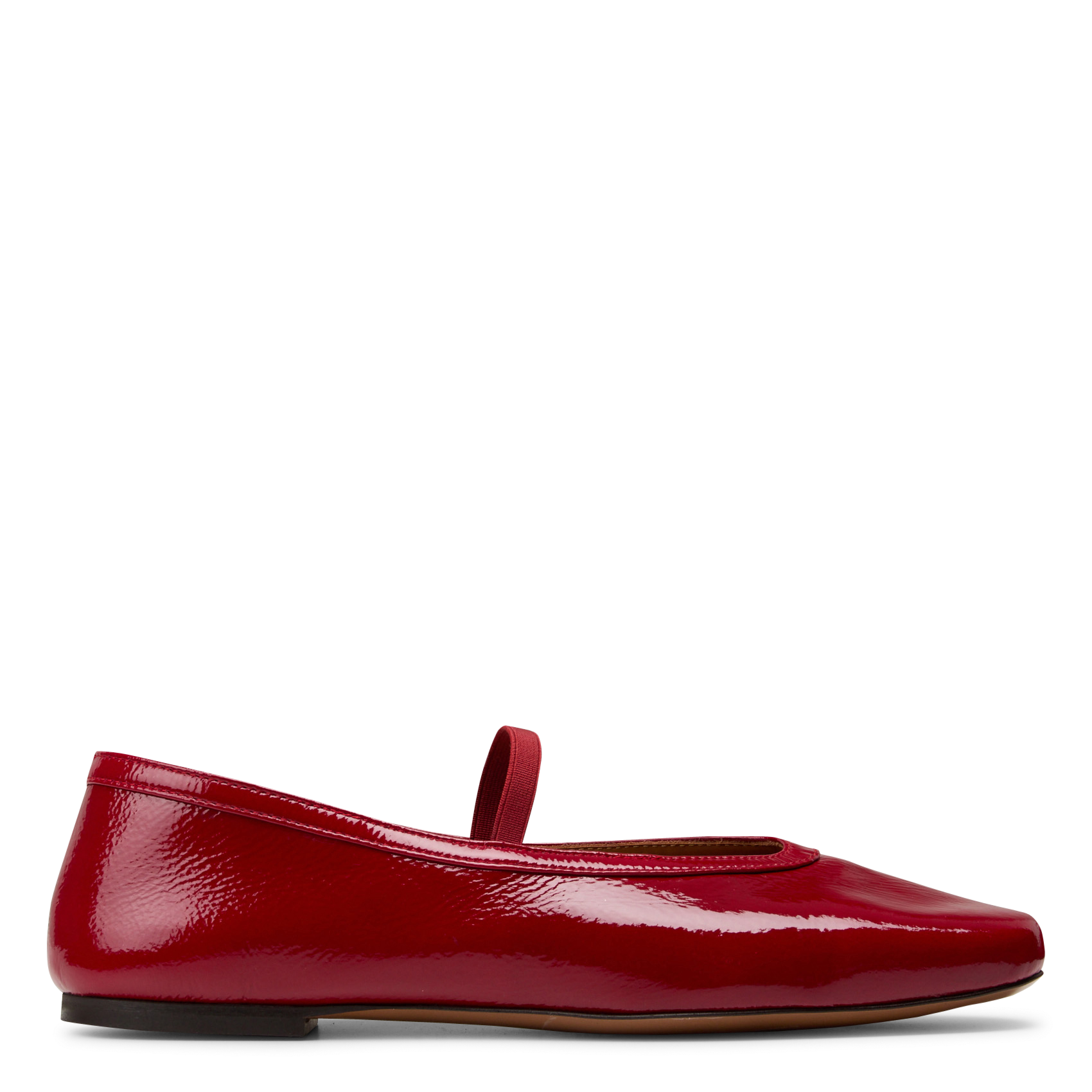 Ballerines en cuir vernis RIVECOUR Rouge