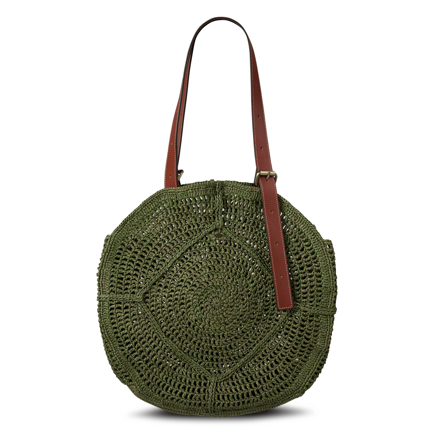 Panier en raphia palma BA&SH Kaki