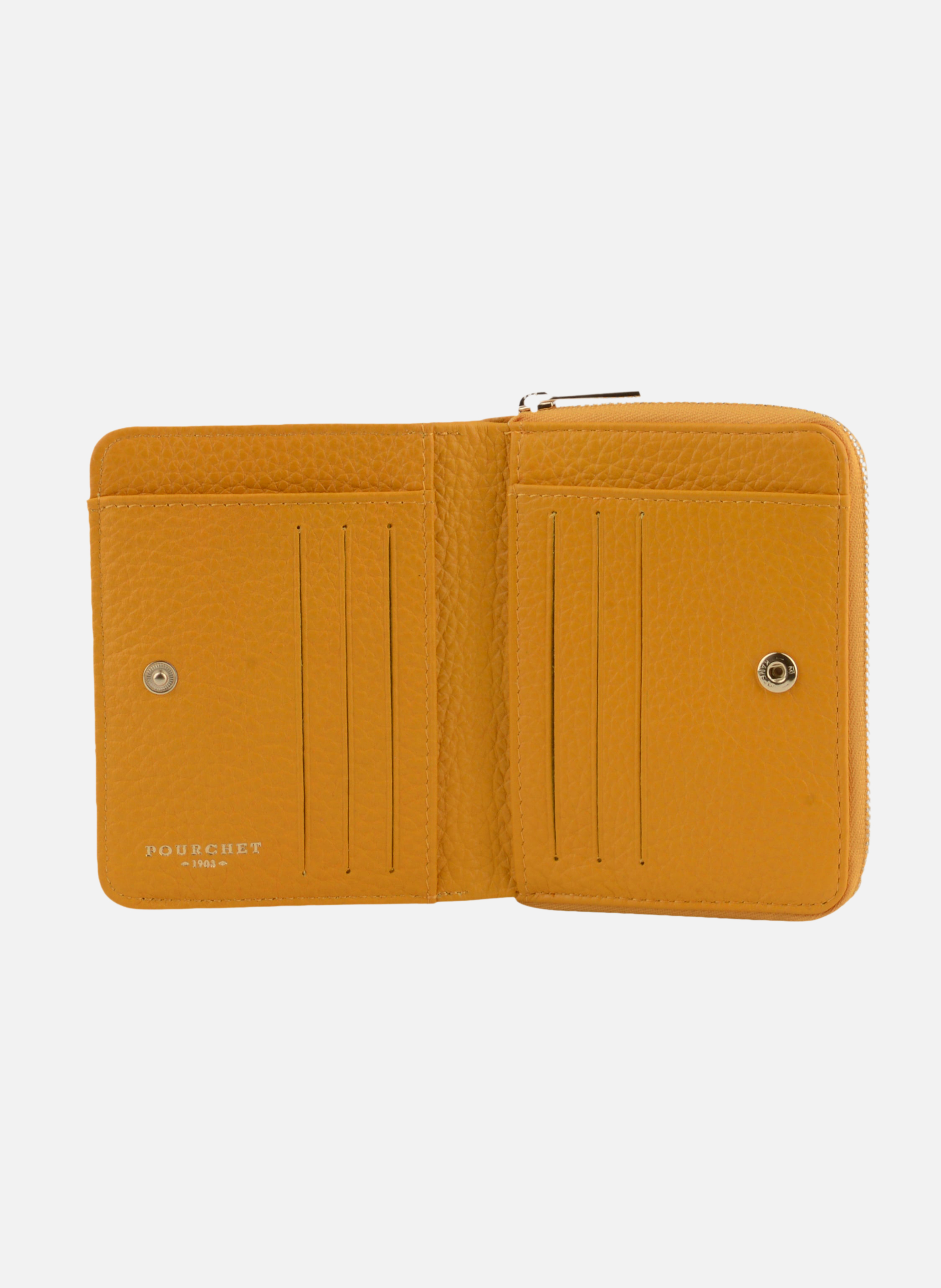 Club | portefeuille mm en cuir de vachette POURCHET Jaune