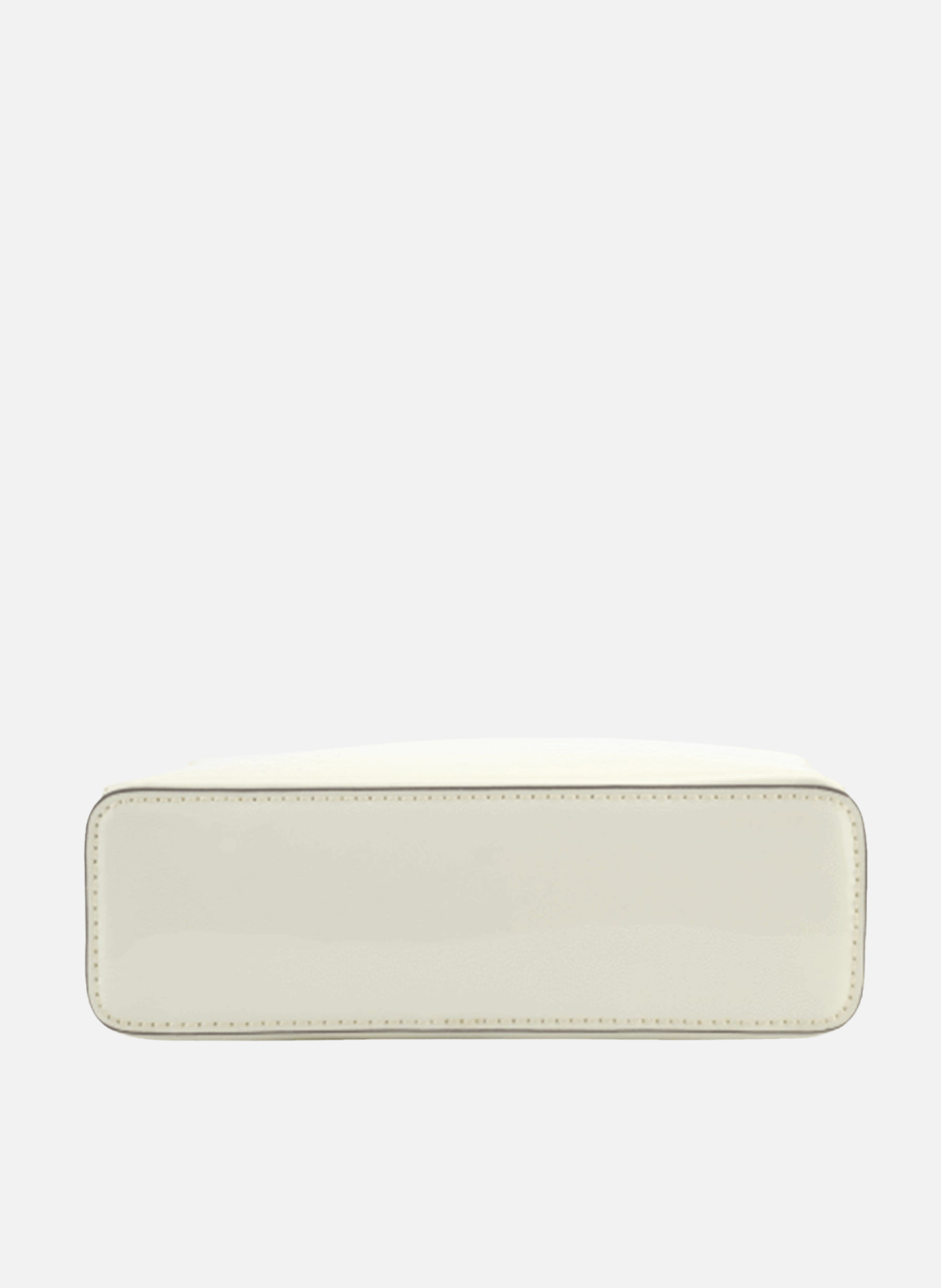 Cassetta vernis | sac porté épaule en cuir de vachette | Blanc POURCHET Femme