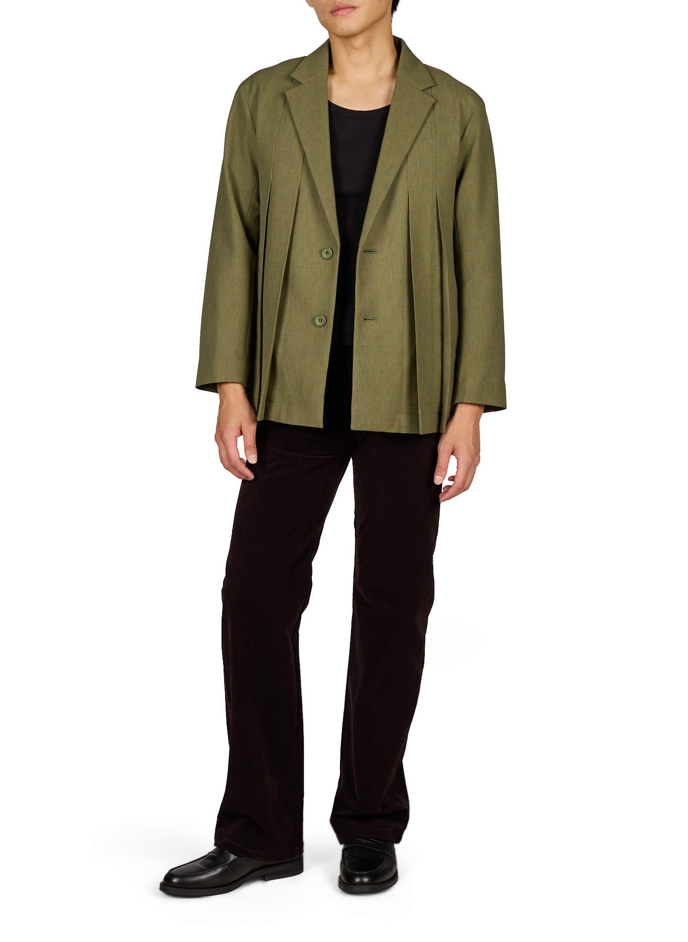 Plissier Blazer mit geradem Schnitt ISSEY MIYAKE Khaki