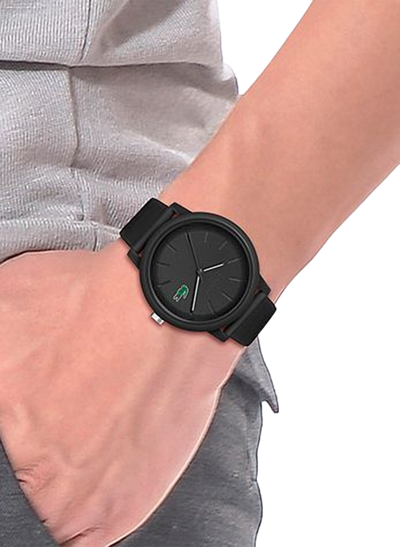 Montre quartz Lacoste 12.12. en silicone LACOSTE MONTRES Noir