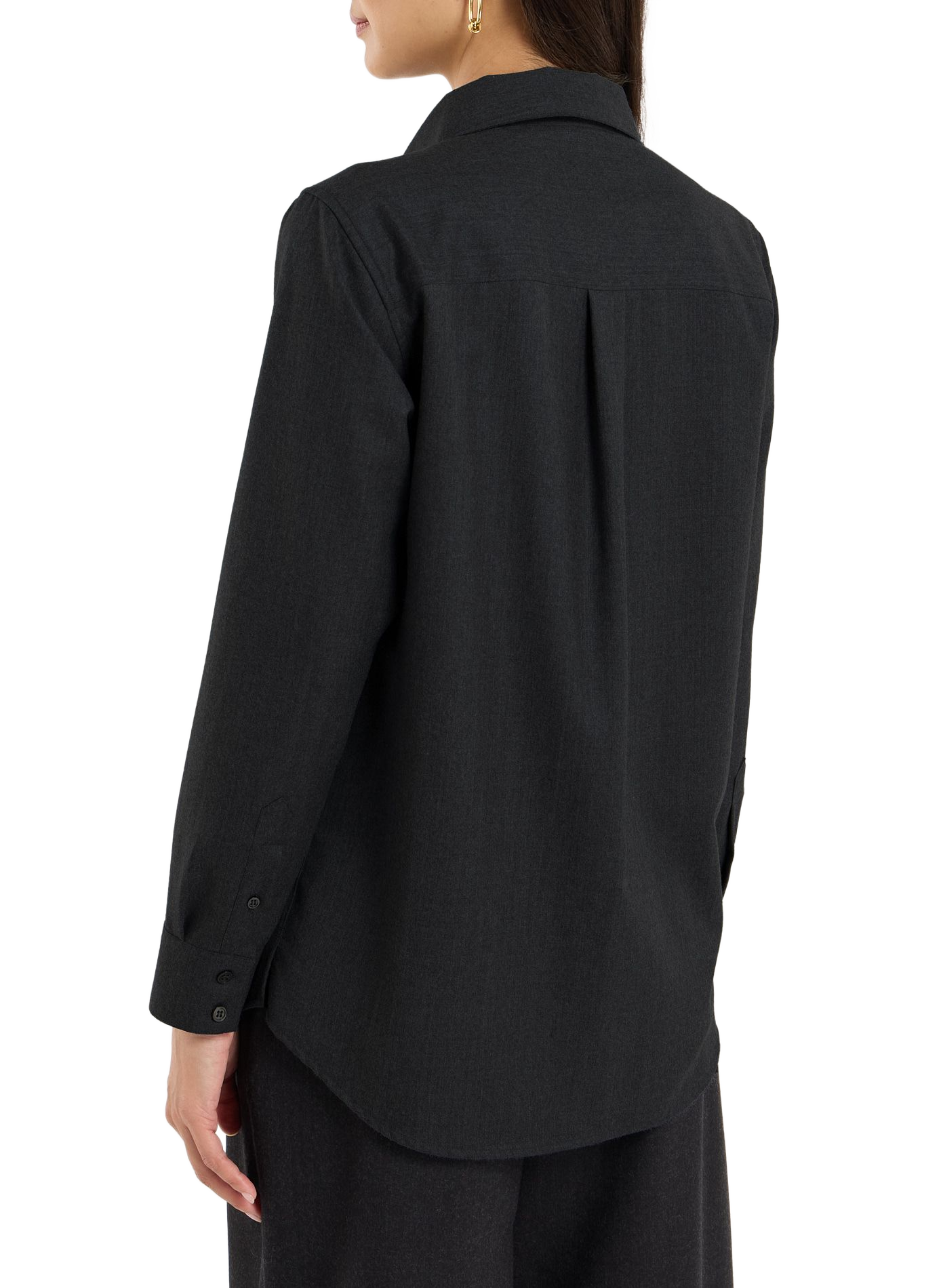 Chemise col classique en laine SAISON 1865 Gris