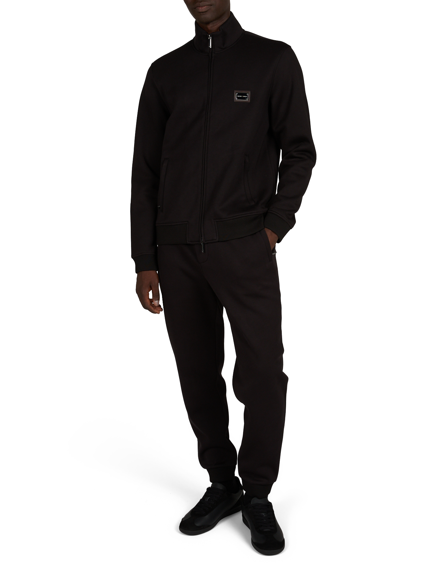 Solid Straight Leg Joggers EMPORIO ARMANI Black