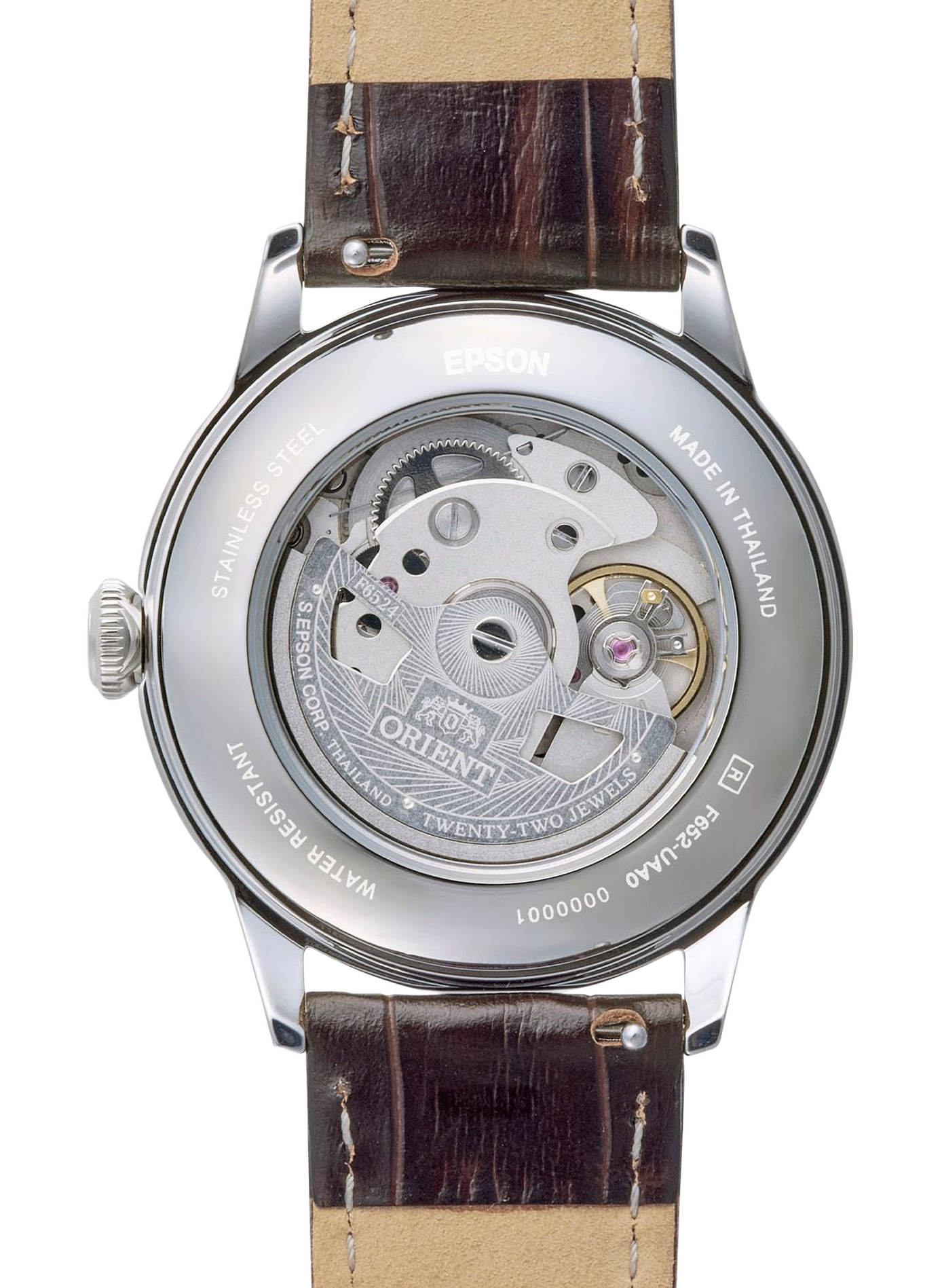 Automatische Bambino Uhr aus Leder ORIENT Weiss
