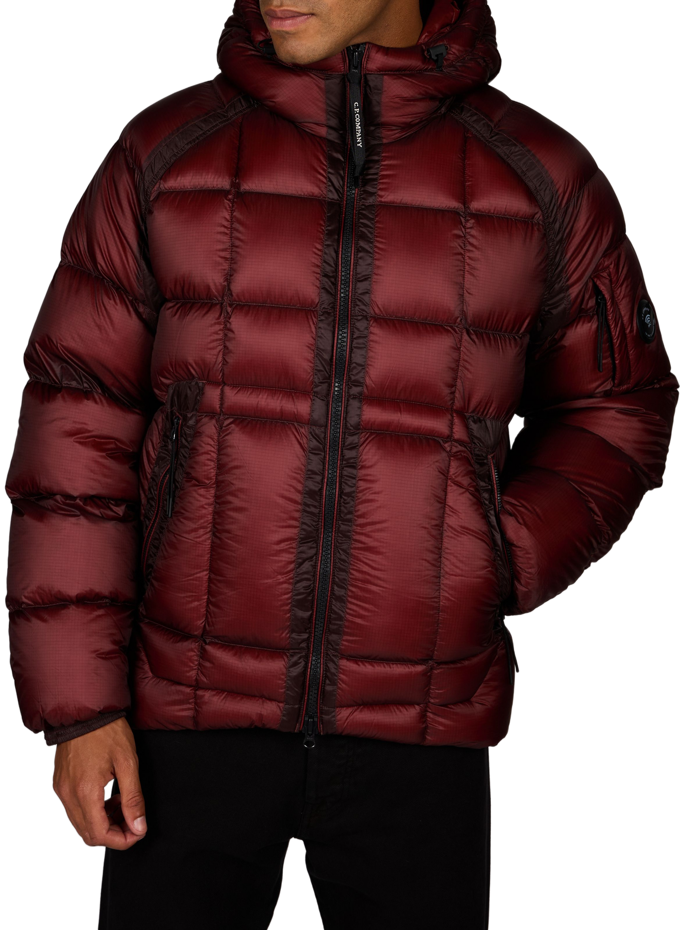 Doudoune matelassée à capuche CP COMPANY Rouge