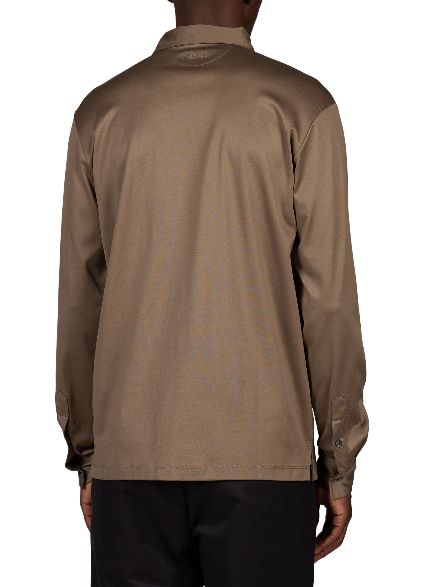 Gerader Baumwoll-Poloshirt AURELIEN Grau