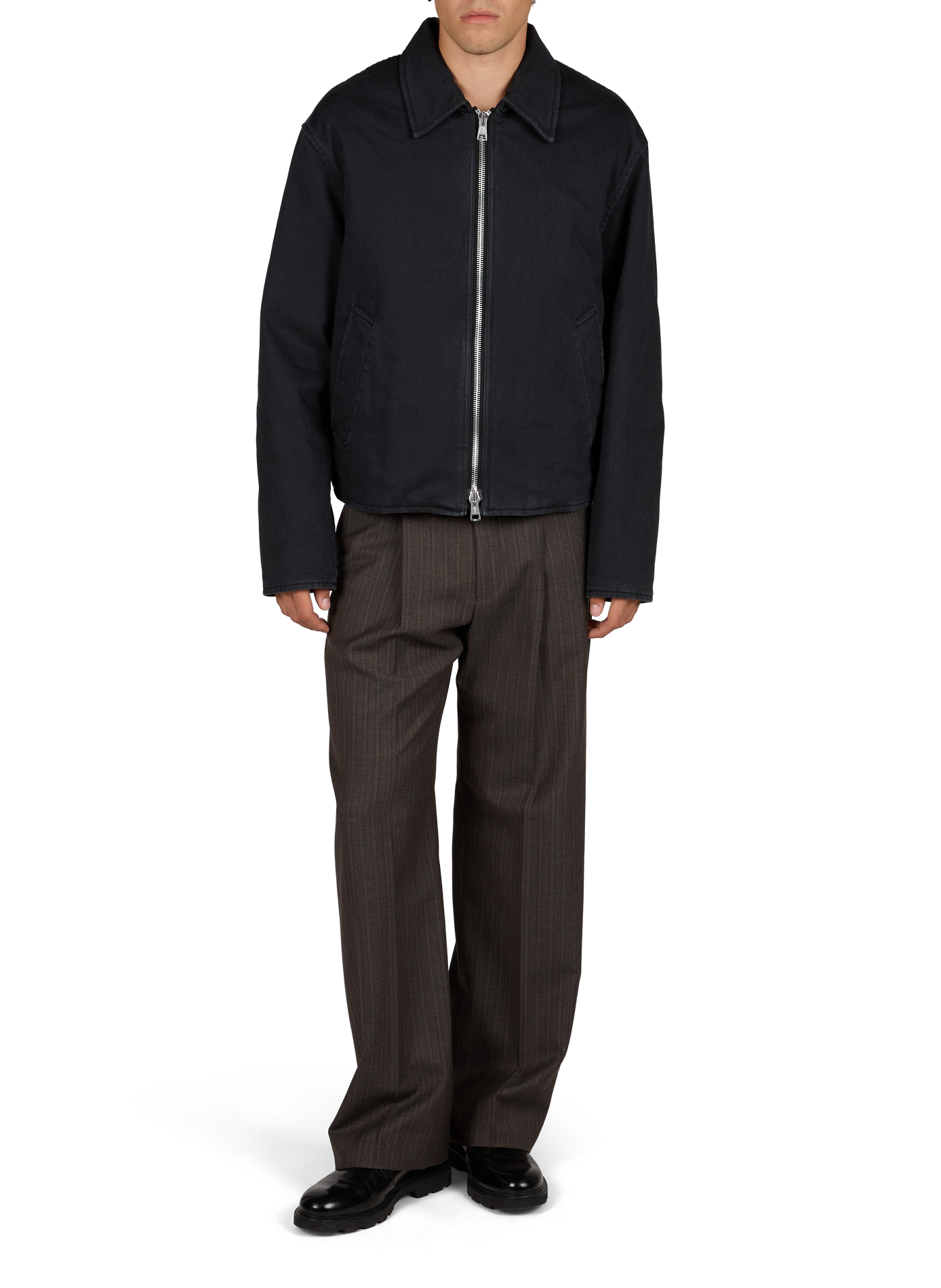 Weite Hose aus Wolle und Baumwolle OUR LEGACY Grau