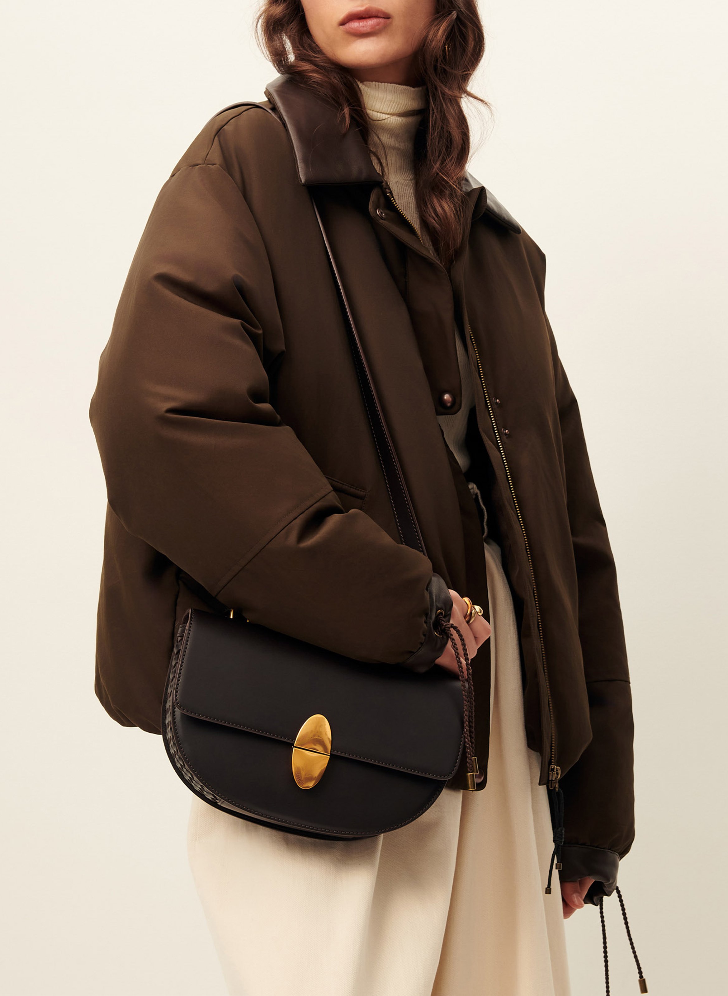 Manteau ample zippé uni livingcold SESSUN Kaki
