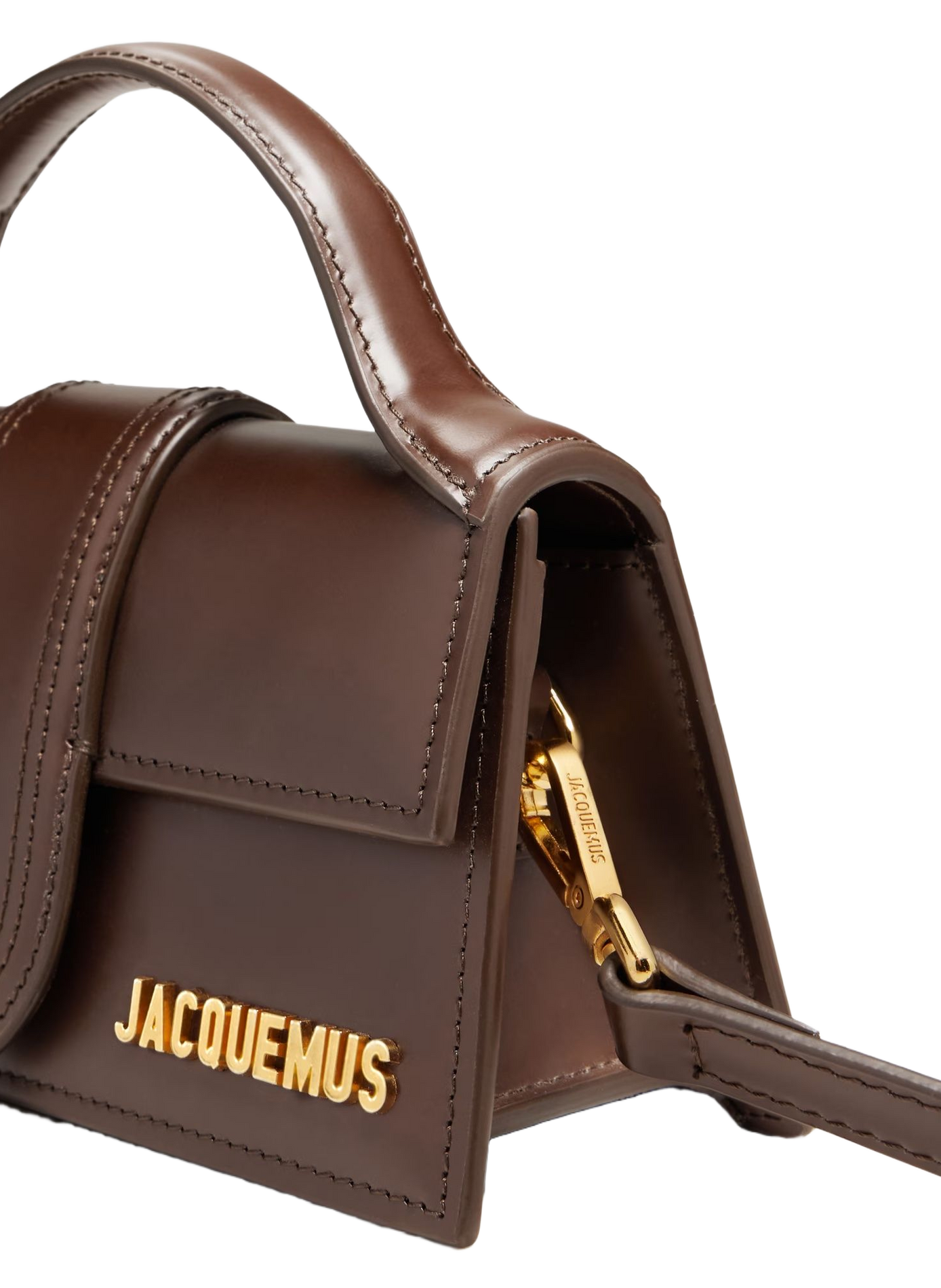 Le mini sac Bambino en cuir de veau JACQUEMUS Brown