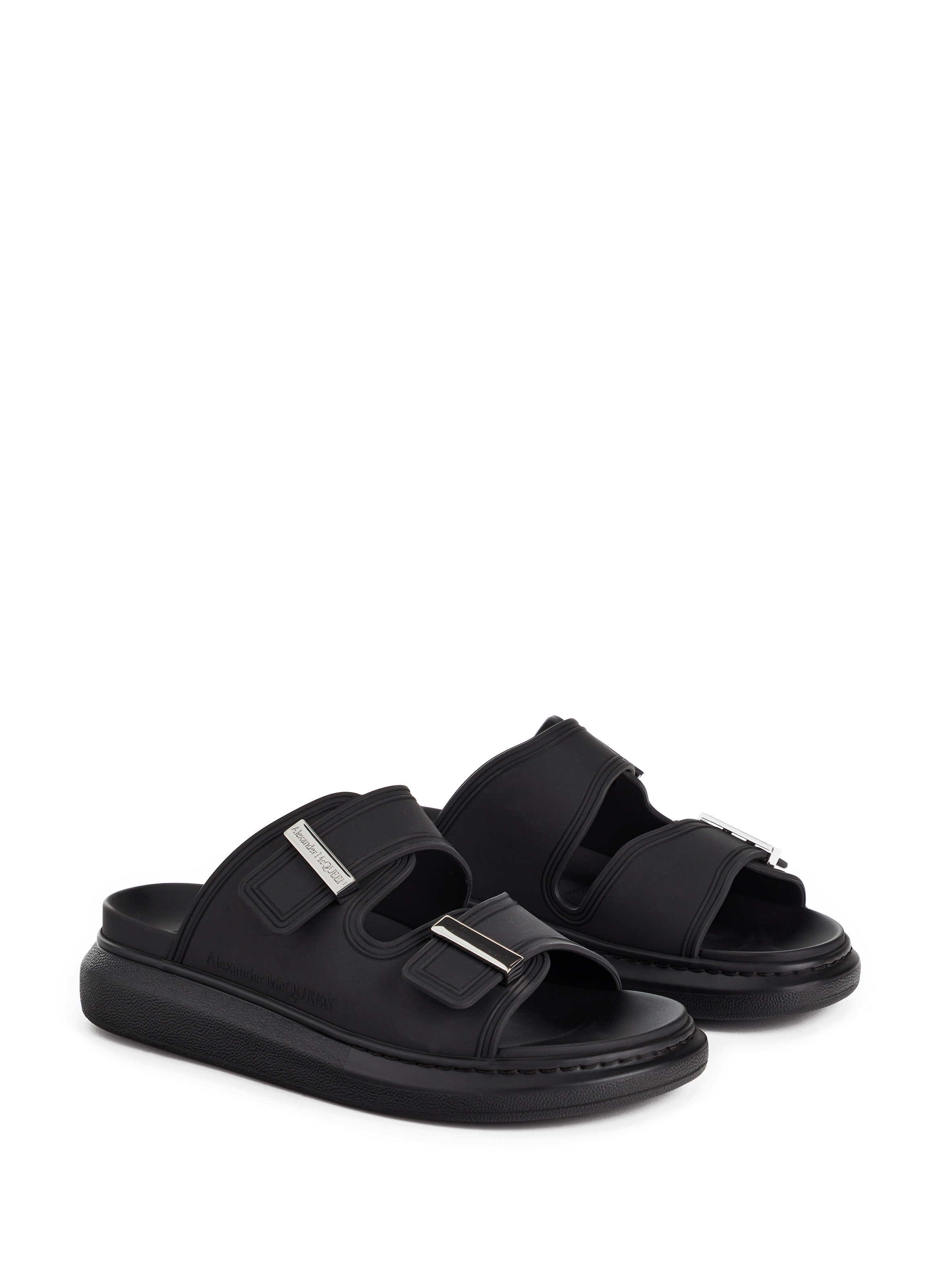 LEATHER UPPER AND RUBBER SOLE SANDAL