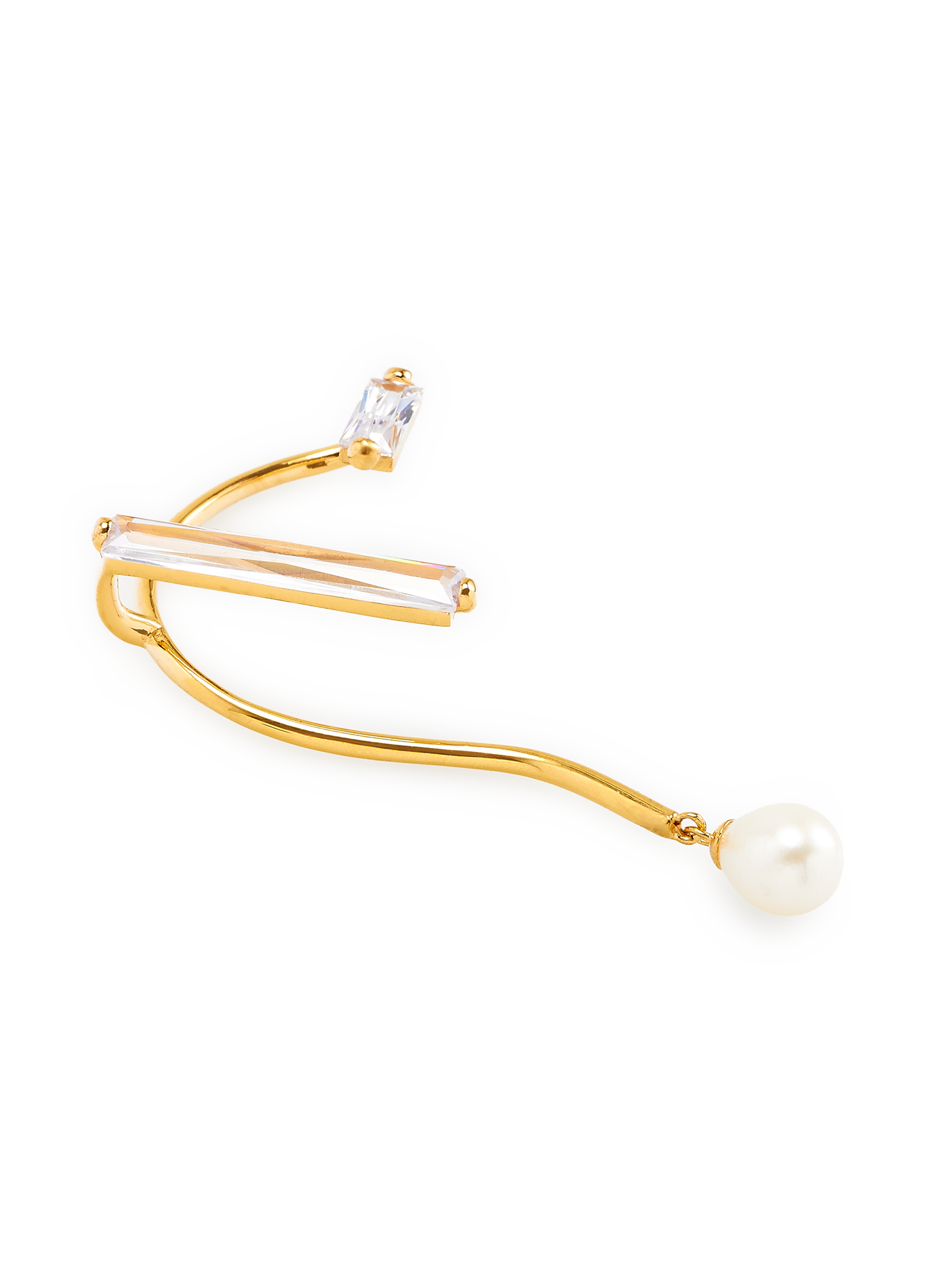 Ear cuff Clear Mystic en argent