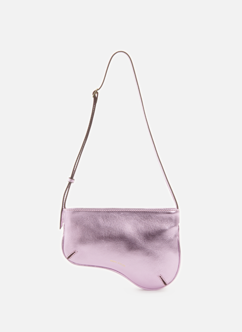 The Curve Handtasche aus violettem LederMANU ATELIER 