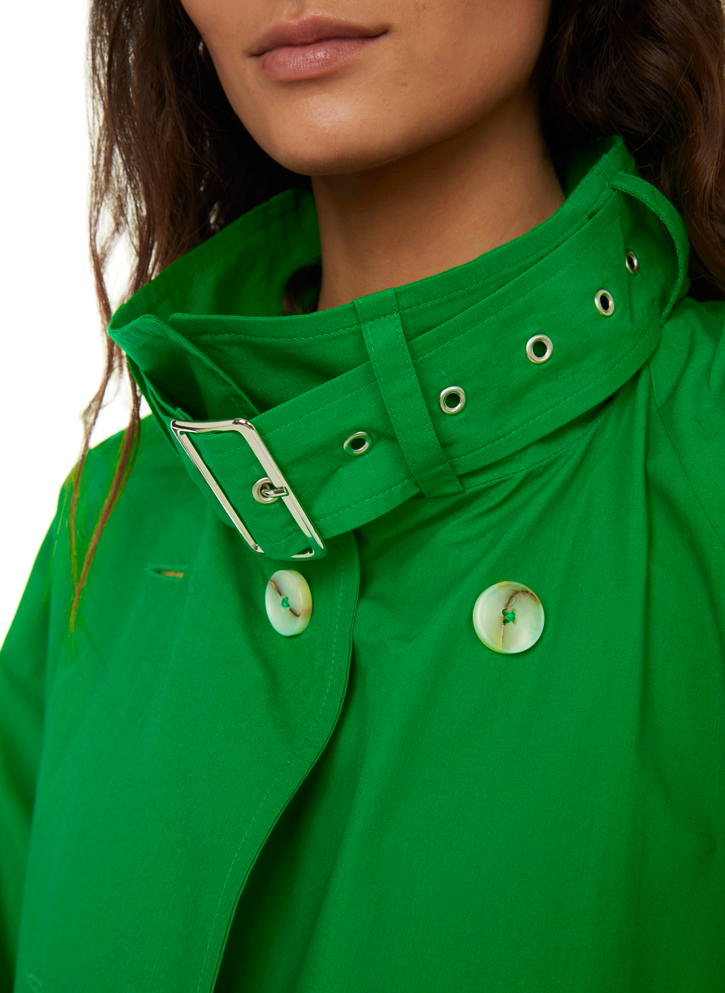 Veste courte oversize en coton BENJAMIN BENMOYAL Vert