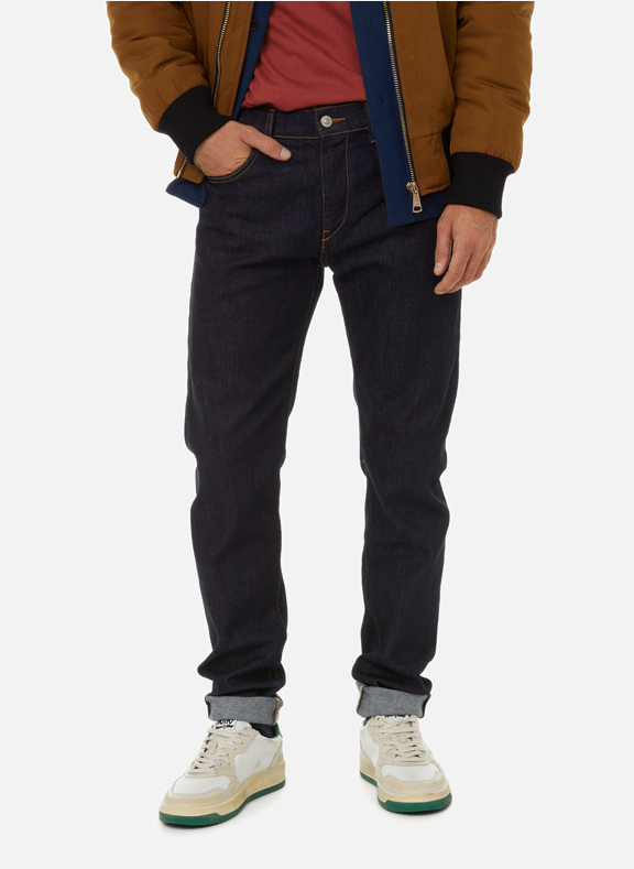 DIESEL Slim-fit cotton and hemp-blend jeans Blue