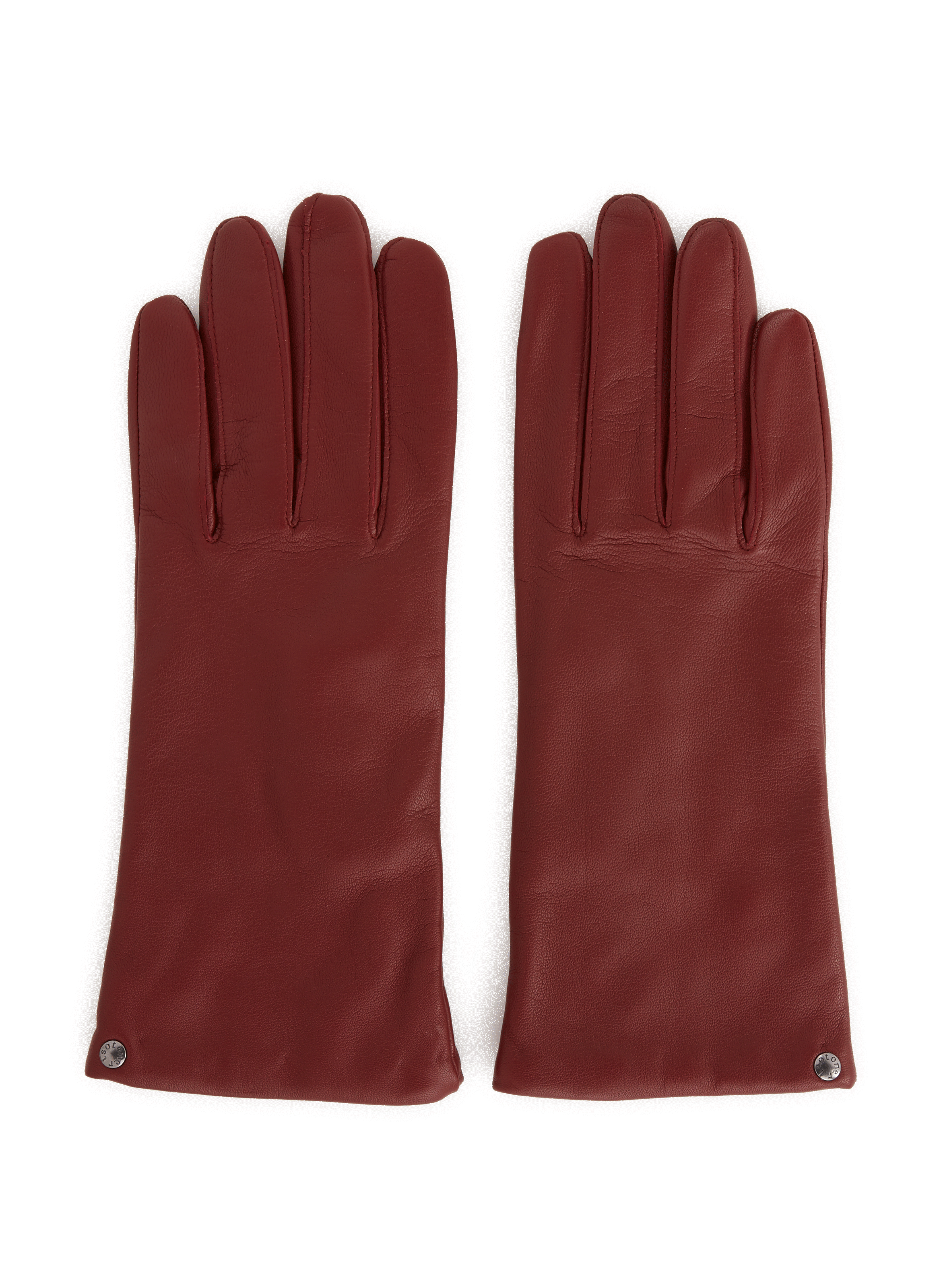 Leather touchscreen gloves  ISOTONER Red