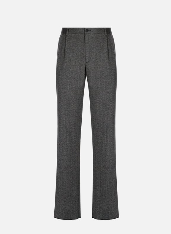 Cropped wool trousers Grey by SAISON 1865 SAISON 1865 Cropped wool trousers Grey