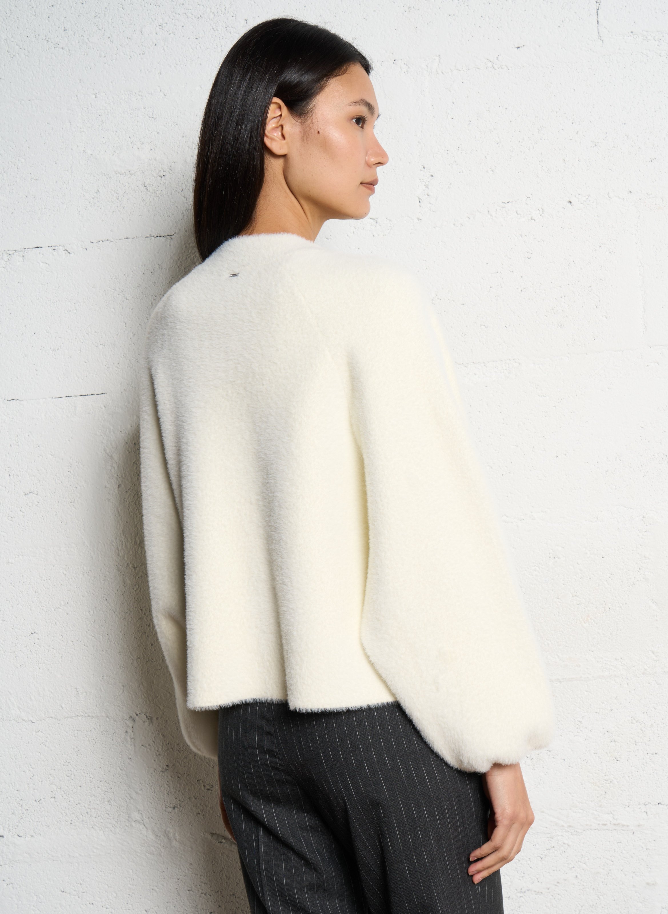 Cardigan col rond IKKS Blanc
