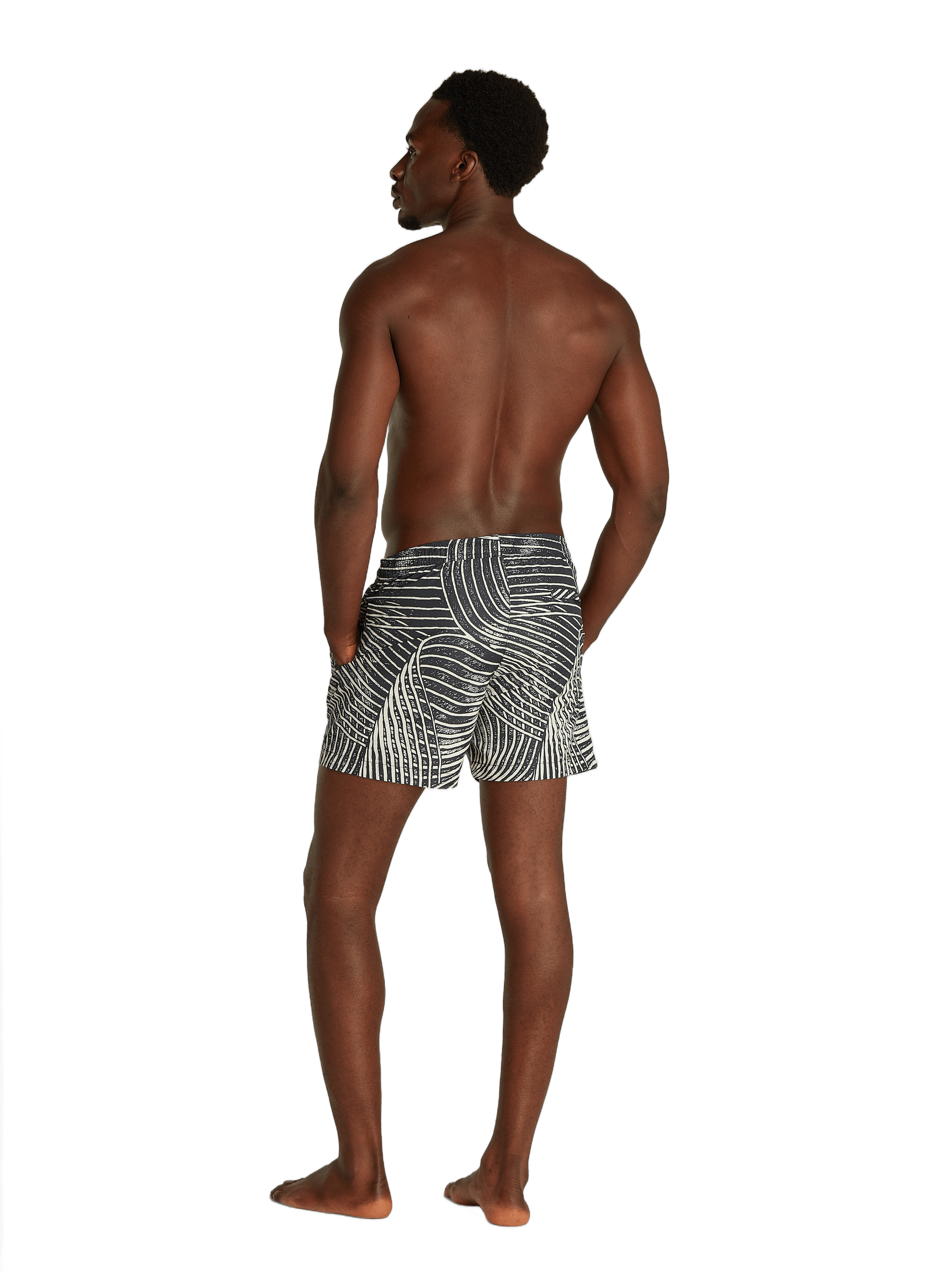 Short de bain à imprimé CALVIN KLEIN Noir