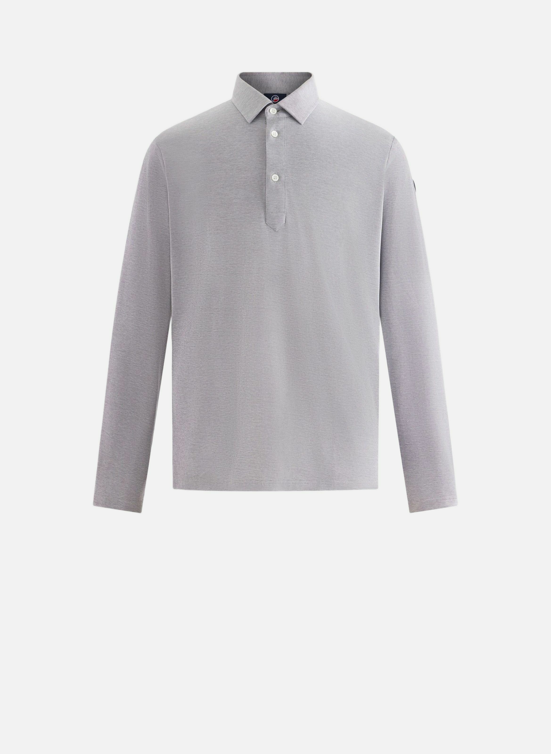 Polo manches longues giorgio col tailleur coupe regular FUSALP Gris