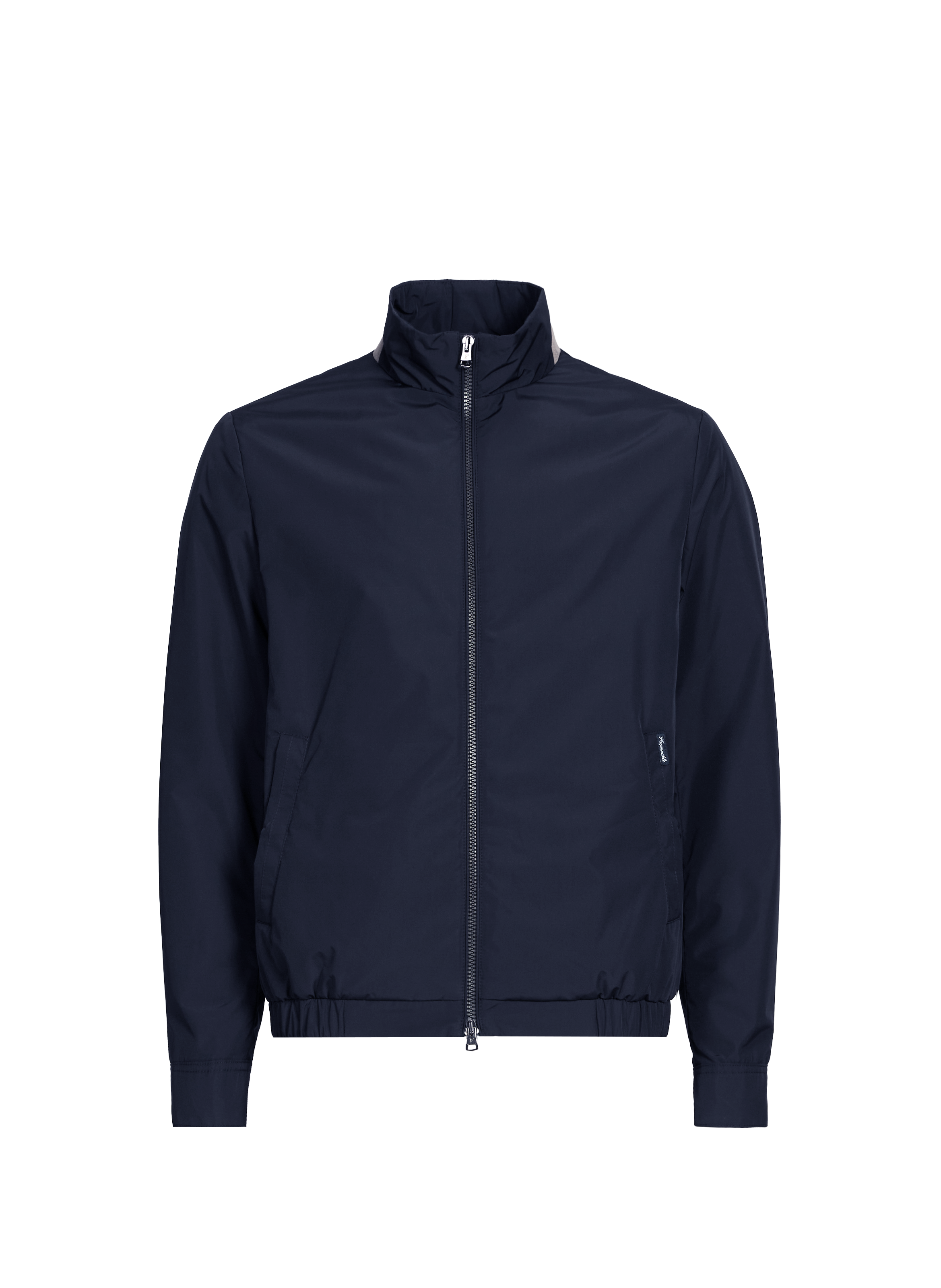 Short jacket with high collar Blue