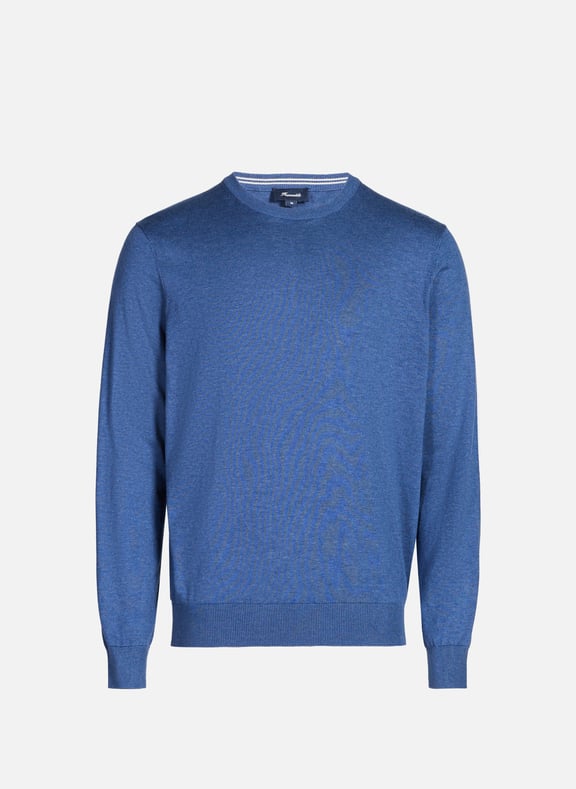 Pull en coton et soie Bleu by FACONNABLE FACONNABLE Pull en coton et soie Bleu