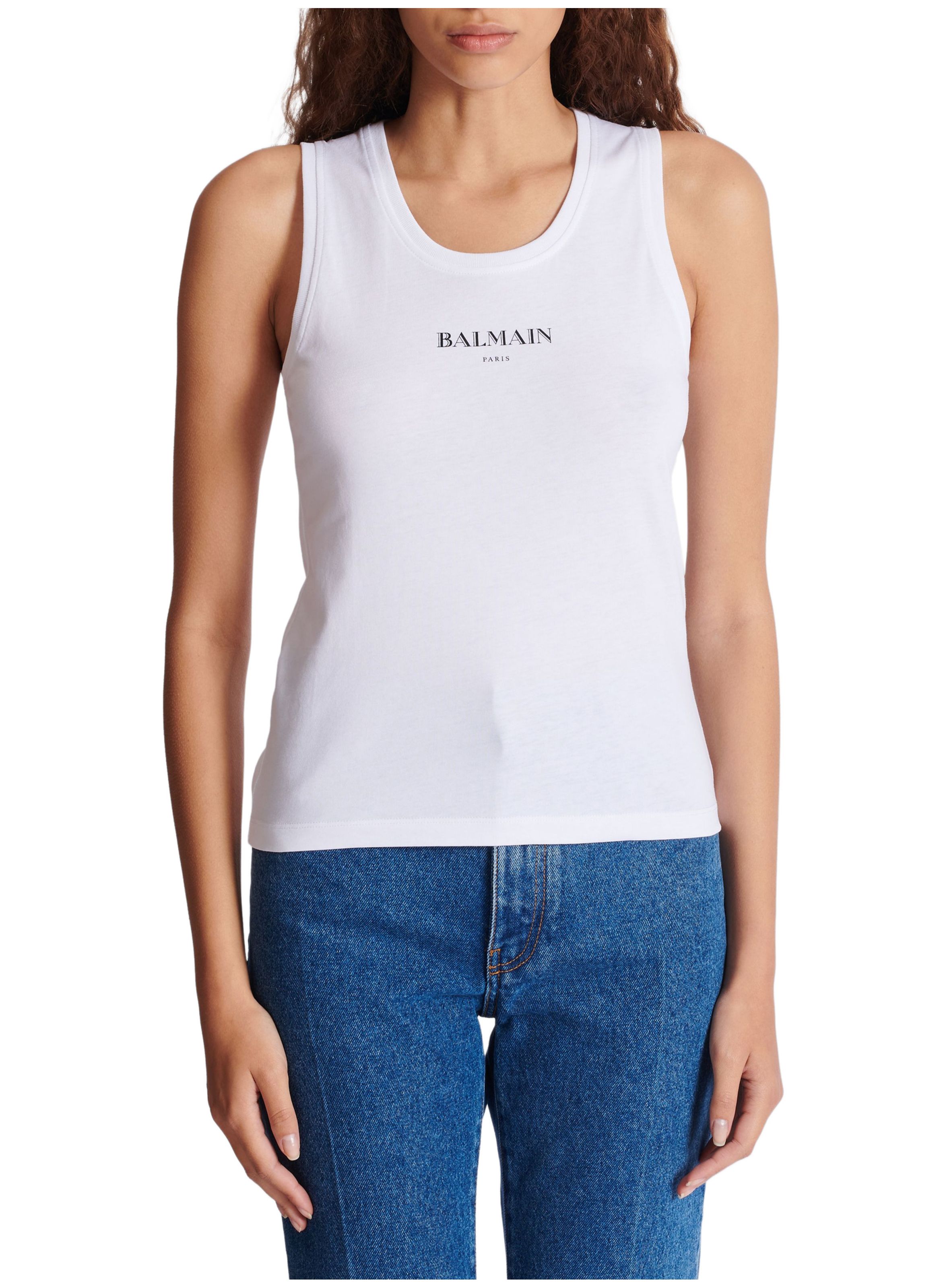 Débardeur avec imprimé balmain BALMAIN Blanc